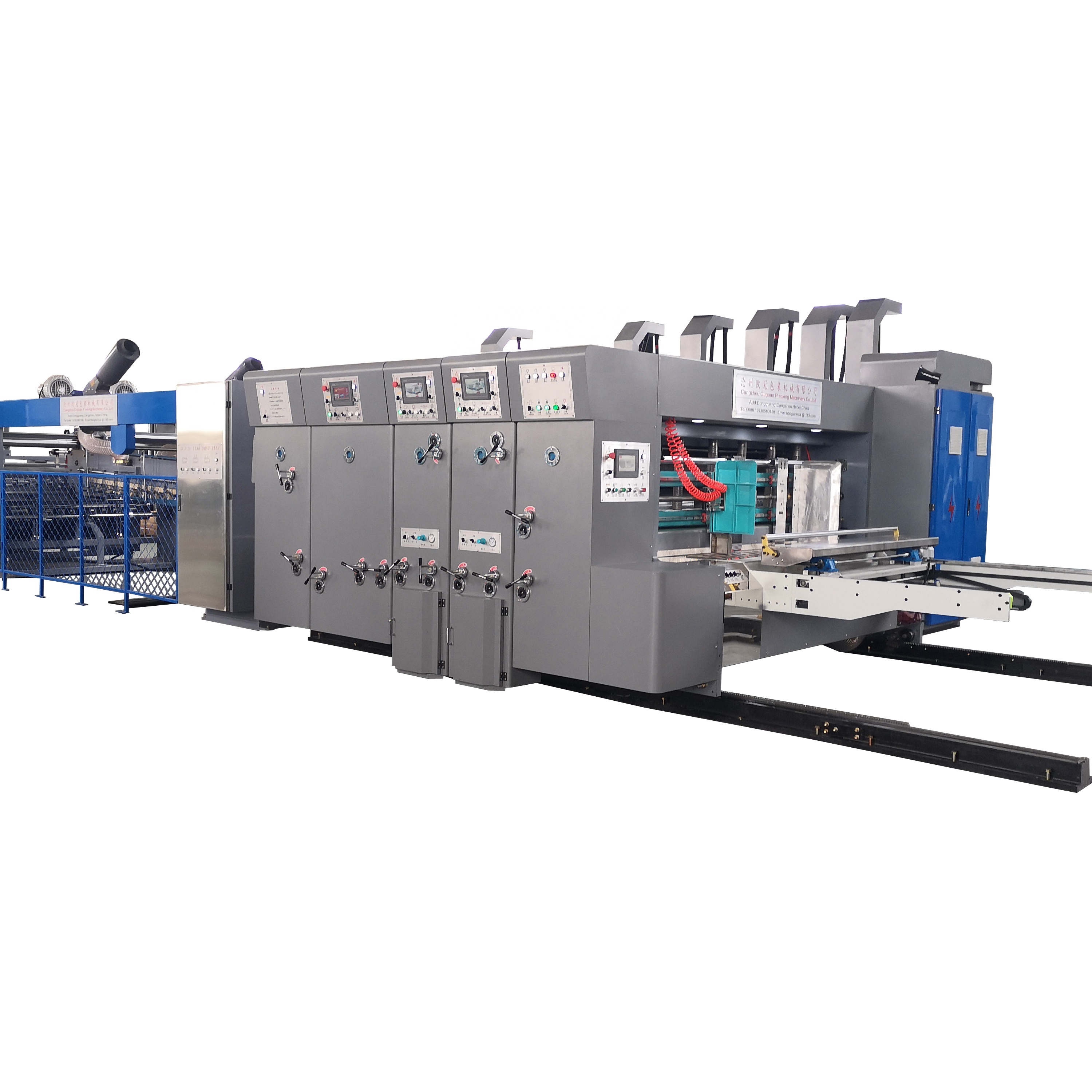 Automatic printing slotting die cutting machine for corrugated paperboard corrugated carton paper box making machine flexo printer slotter die-cutter machine
