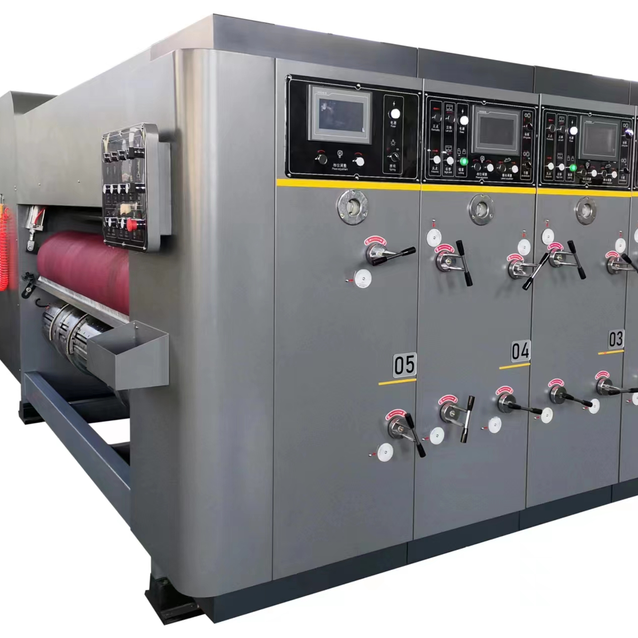China popular flexo automatic pizza box making machine printing die cutting machine flexo printer slotter die-cutter machine