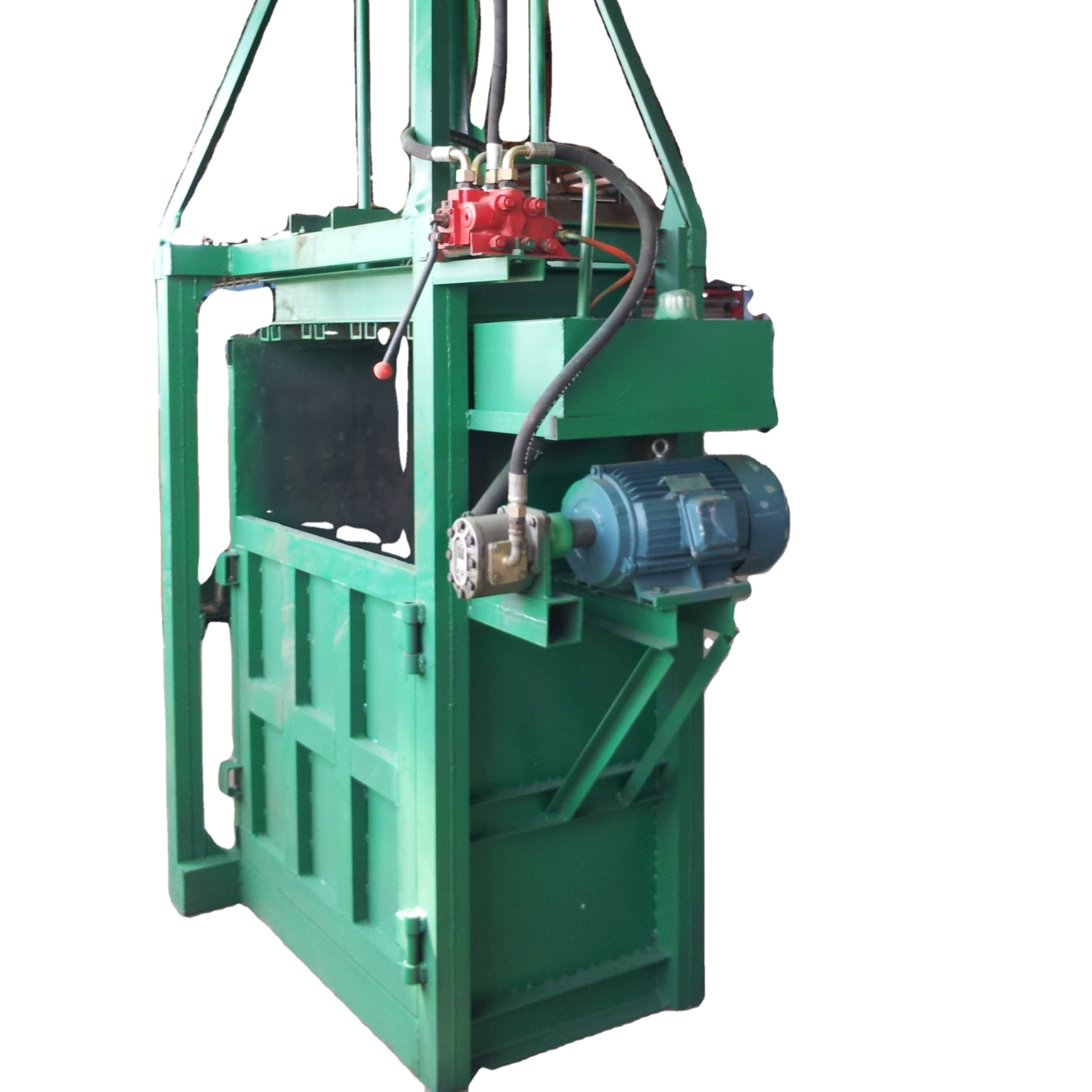 Cardboard box scrap paper baler waste carton bale press machine flexo printer slotter die-cutter machine