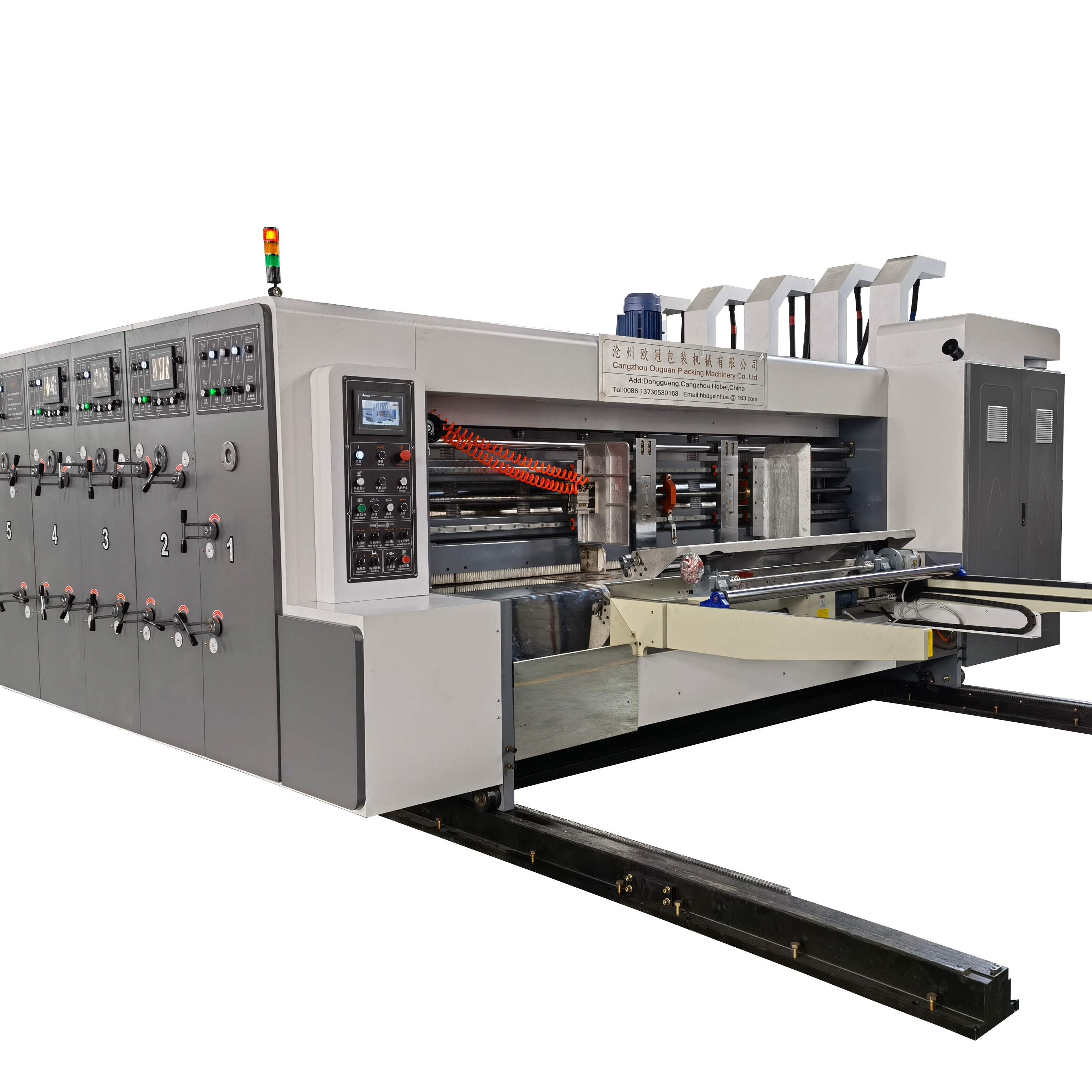 Fruit box packages corrugated cardboard carton making machine flexo 4 color printer die cutting/slotting flexo printer slotter die-cutter machine