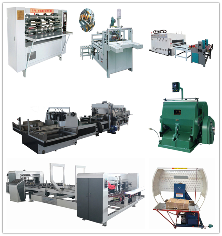 Cangzhou Ouguan automatic flexographic machine 4 colors cardboard box printing machine