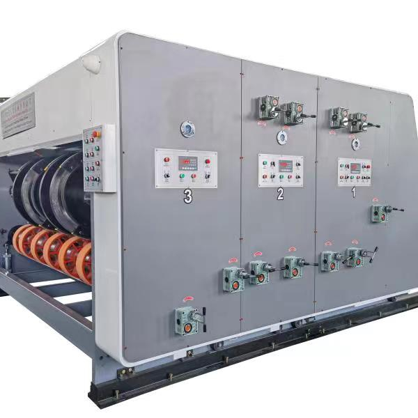 pizza box printing slotting die cutting machine for carton packaging machine edge feed automatic carton flexo printing m flexo printer slotter die-cutter machine