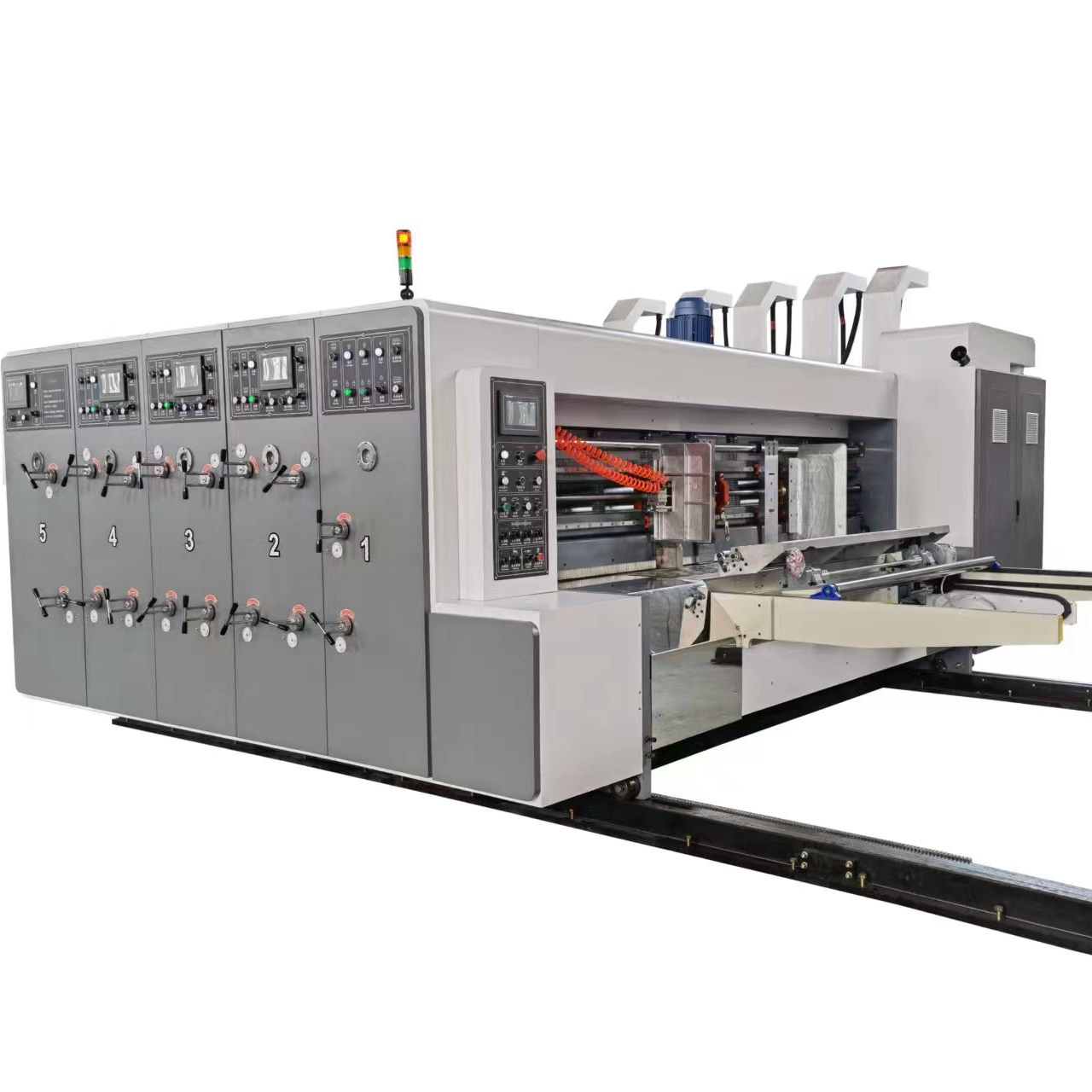 China popular flexo automatic pizza box making machine flexo printer carton box slotter die cutter machine flexo printer slotter die-cutter machine