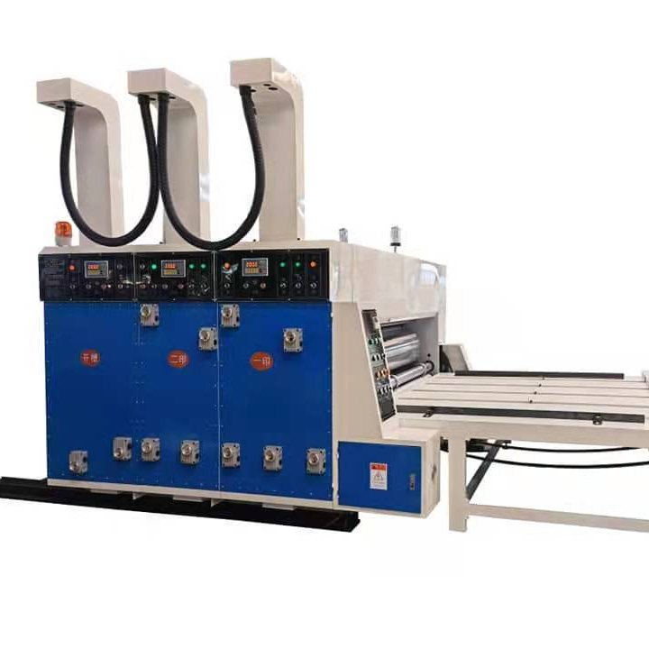 high speed semi-auto 2 color printing slotting machine flexo printer machine flexo printer slotter die-cutter machine