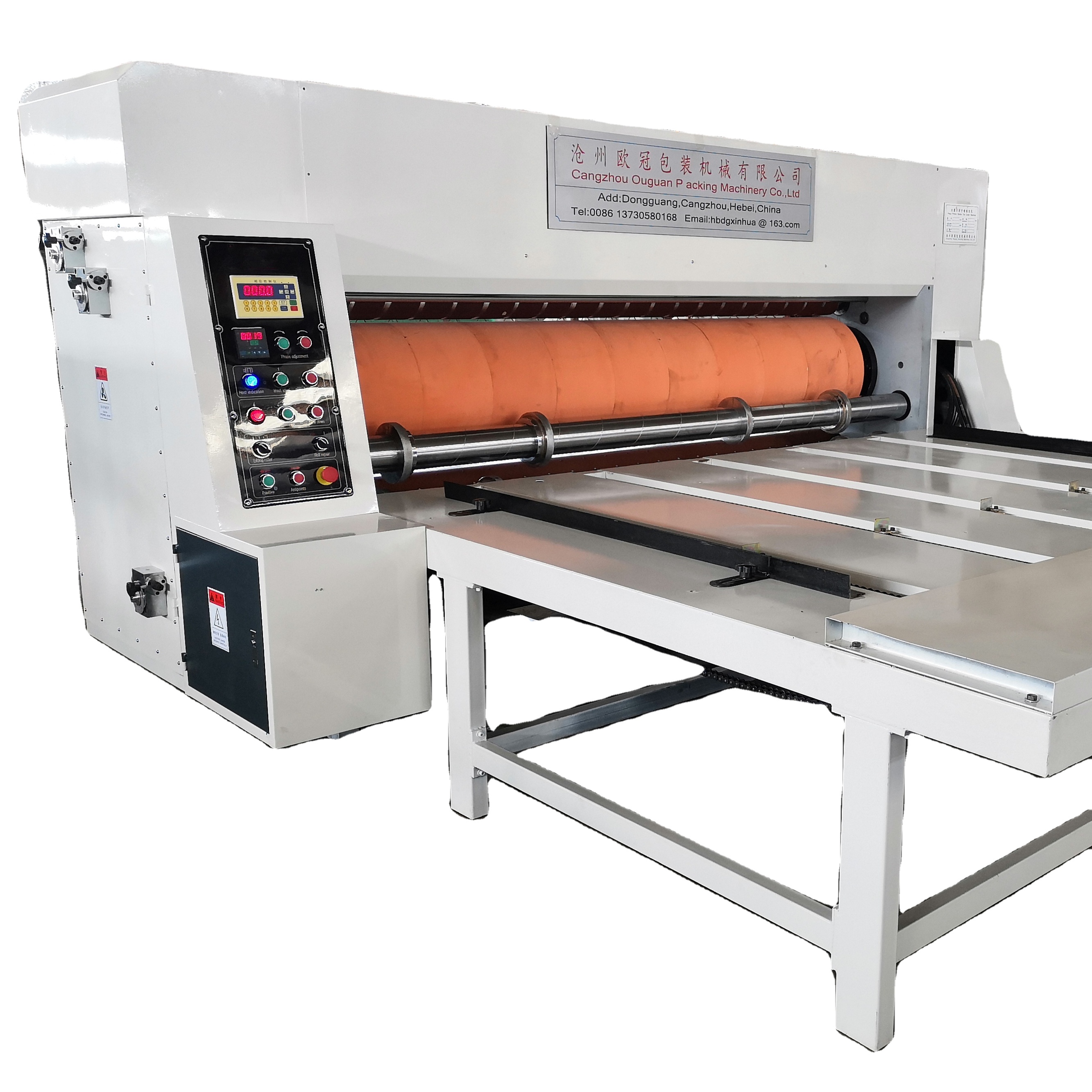 Rotary chain feeding slotting carton machine/ semi-auto chain feeder printer slotter machine flexo printer slotter die-cutter machine