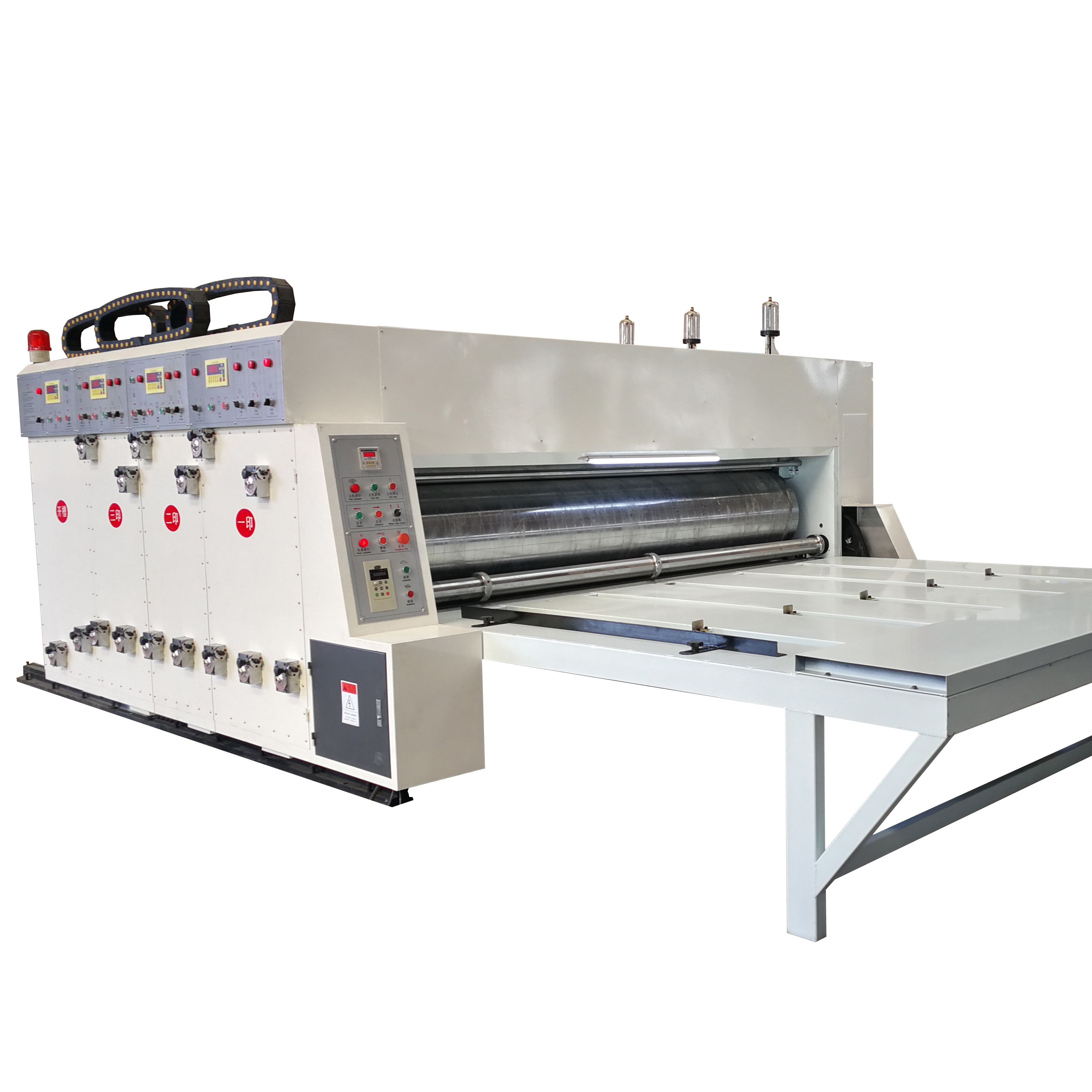 carton box fruit egg box machine corrugated 2 color printing rotary slotter machine flexo printer slotter die-cutter machine