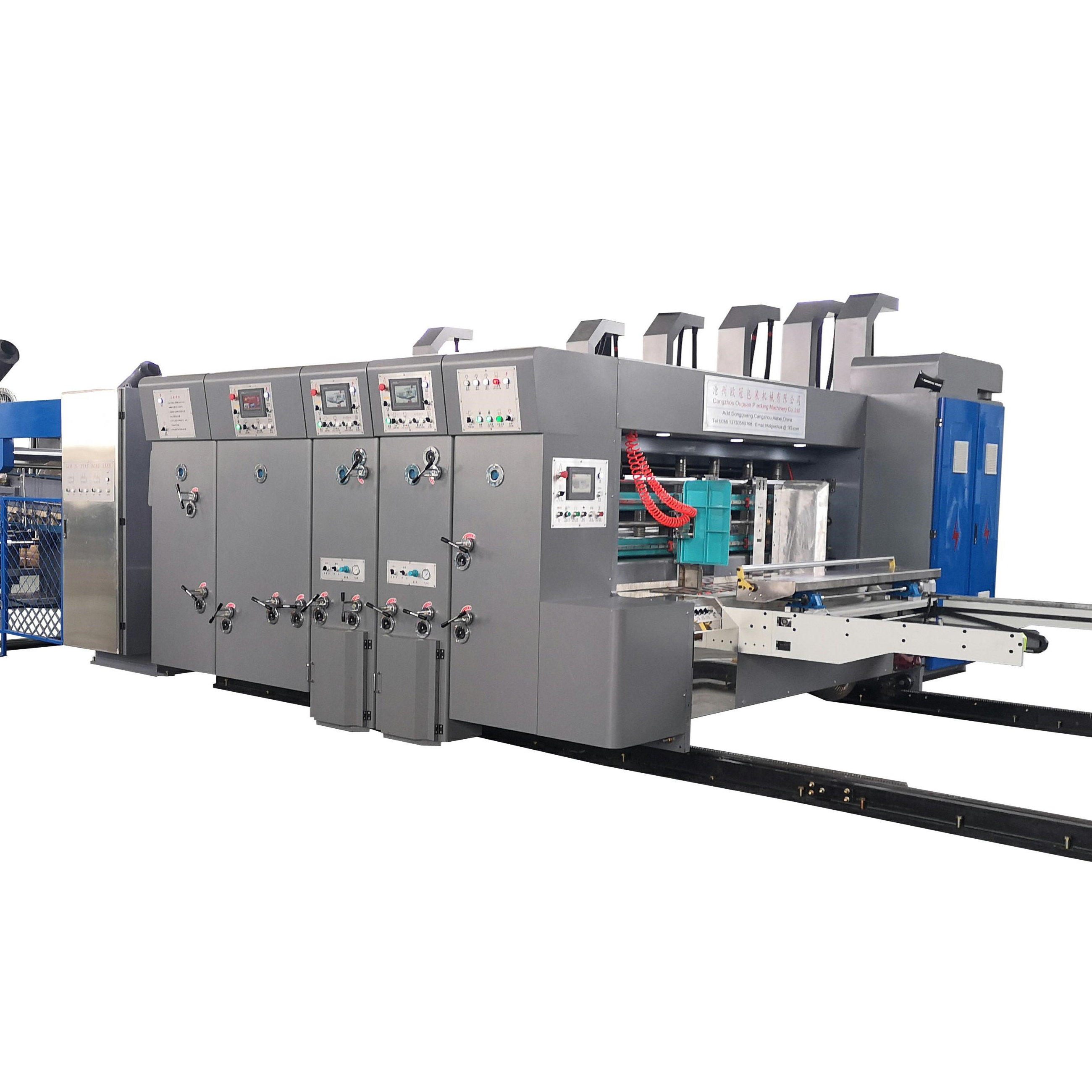 4 colors Automatic printing slotting die cutting machine for corrugated paperboard Low price hot sale flexo printer slotter die-cutter machine