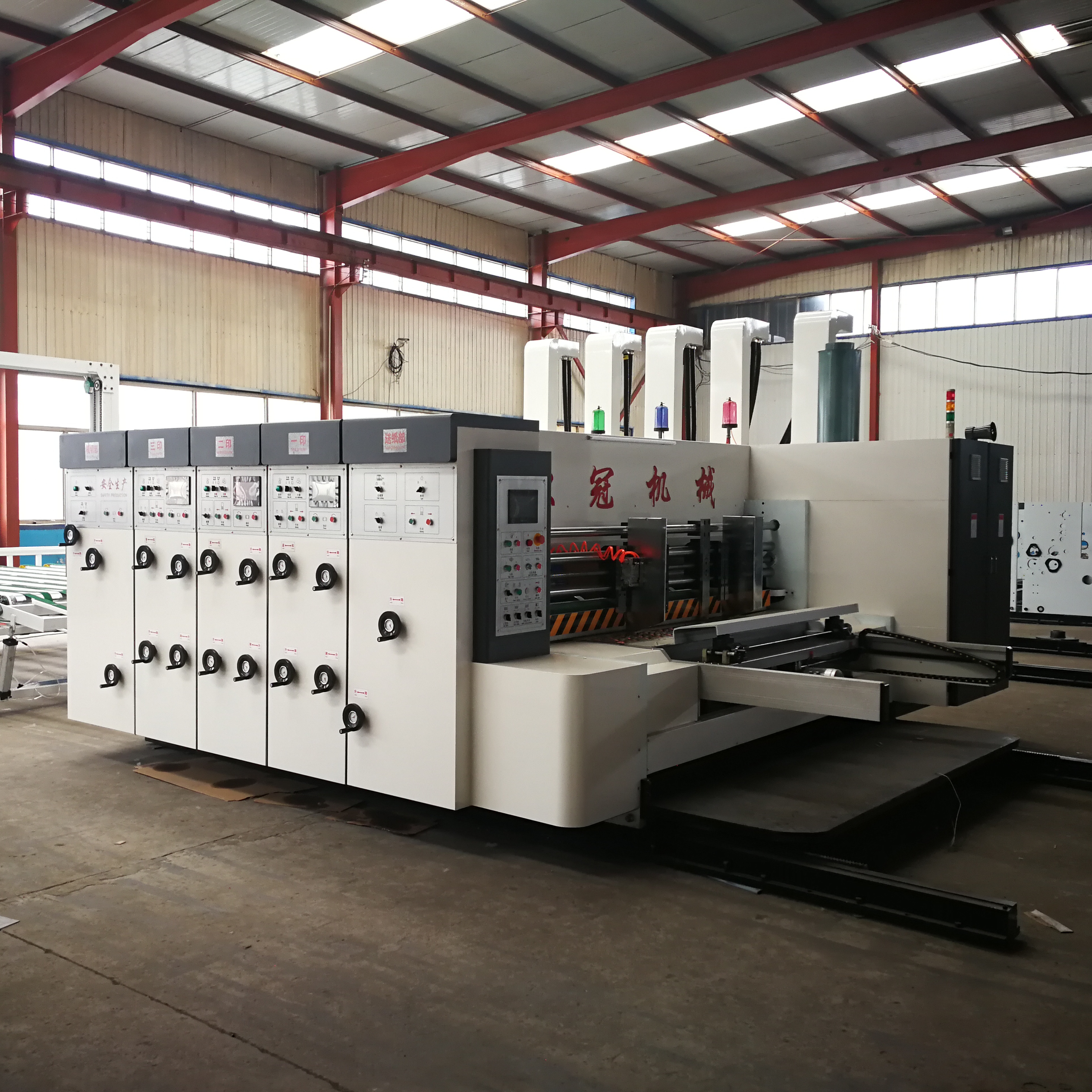 fully automatic printer slotter die cutter machine for carton packaging machine to make cardboard boxes flexo printer slotter die-cutter machine