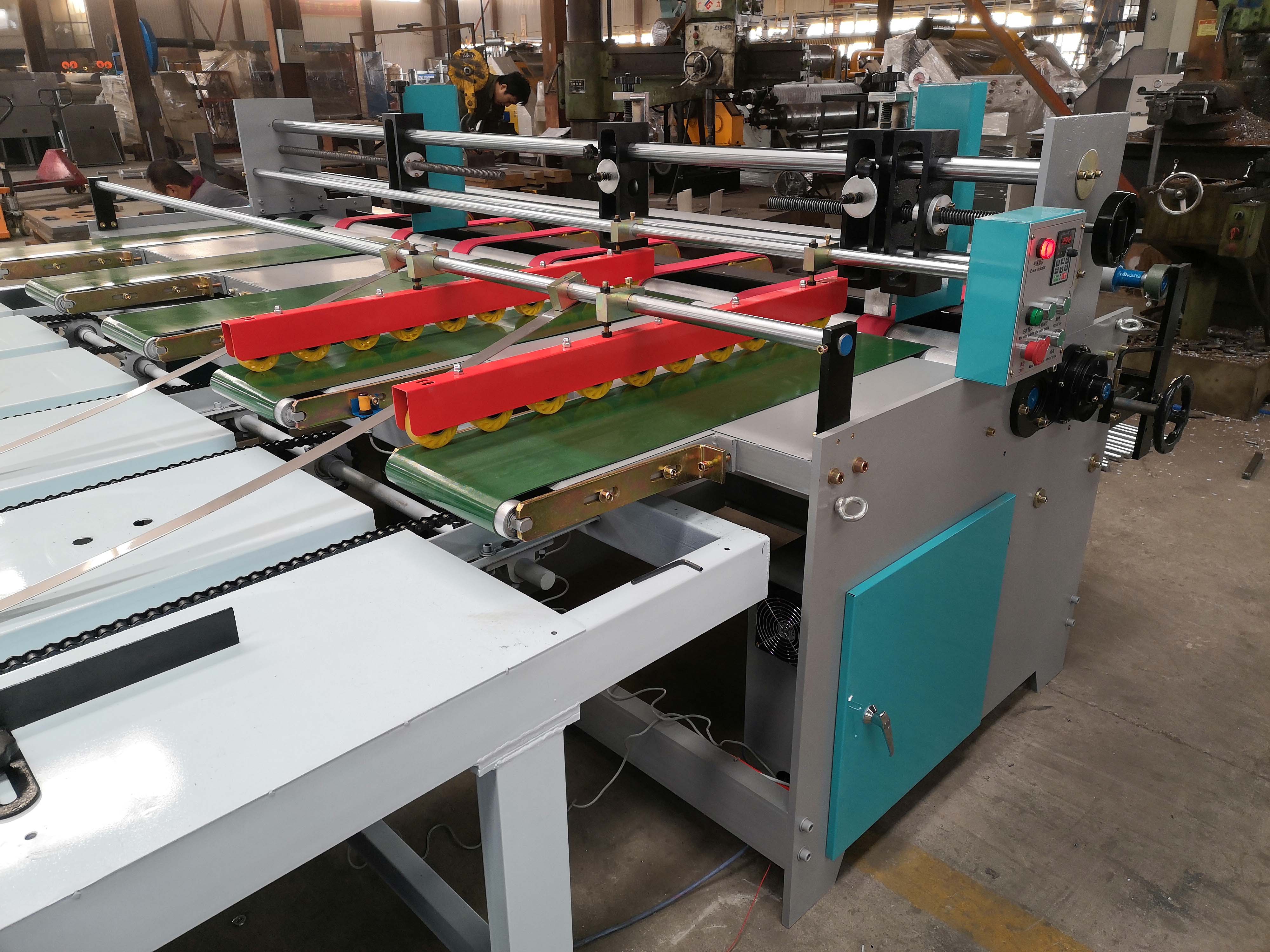 Auto feeder model chain feeding three color Flexo Printing Die Cutting Corrugated Pizza Box Making Machine