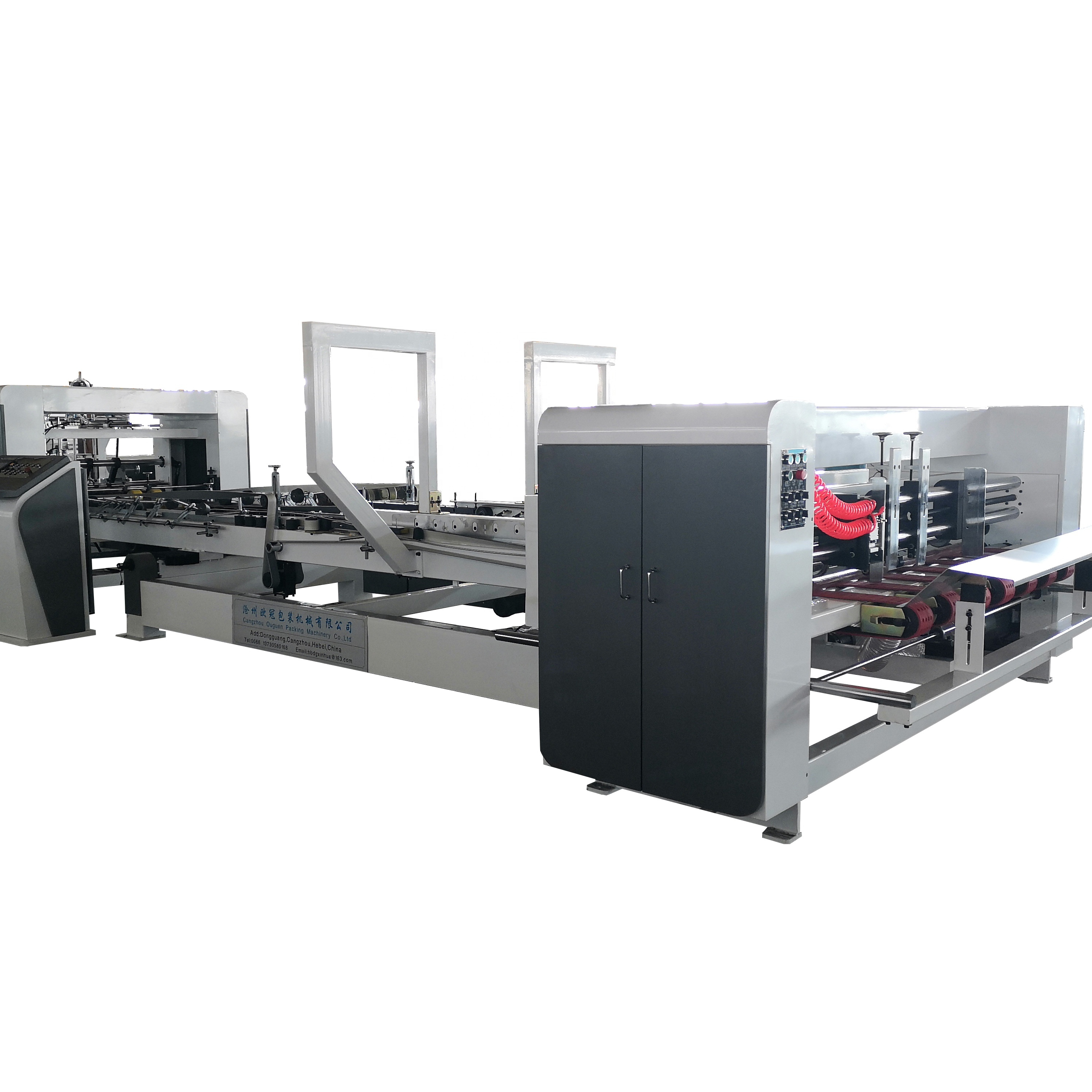 folding box machine fully automatic corrugated carton machine automatic gluer machine folder gluer machine