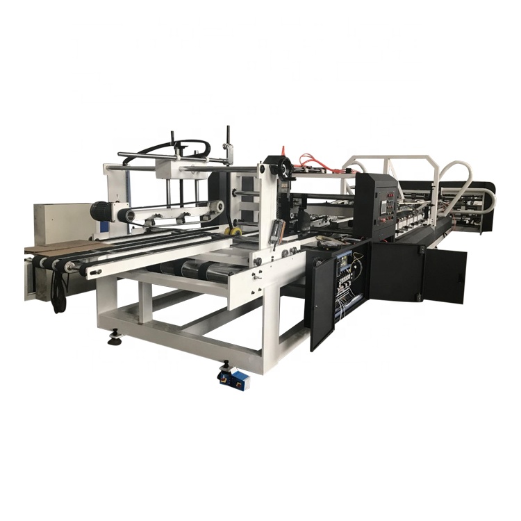 high speed automatic carton box corrugated cardboard paperboard folder gluer machine folder gluer machine