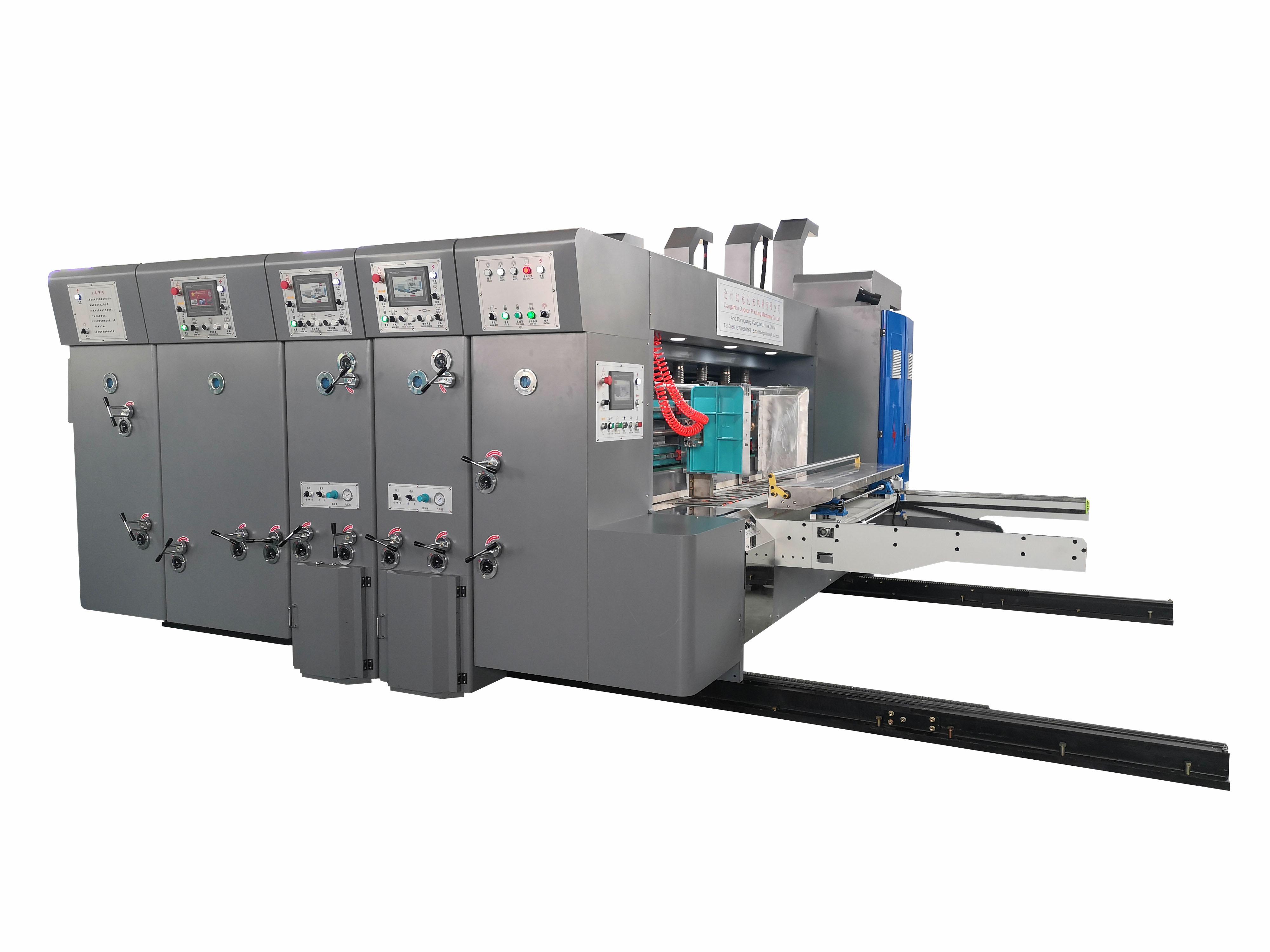 fully automatic corrugated box    edge feed automatic carton flexo printing machine