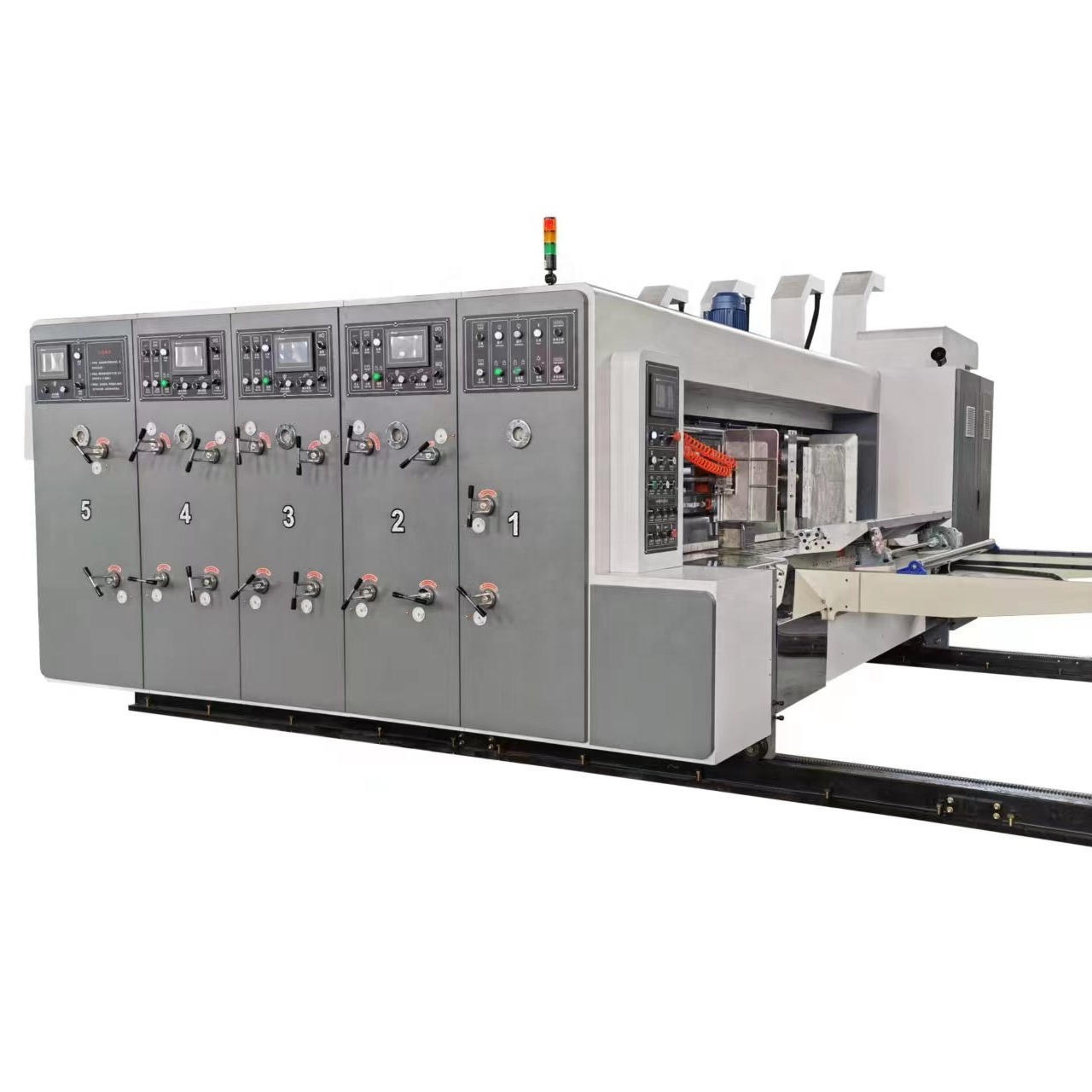 fully automatic corrugated box flexo printer slotter die cutter machine for carton packaging flexo printer slotter die-cutter machine