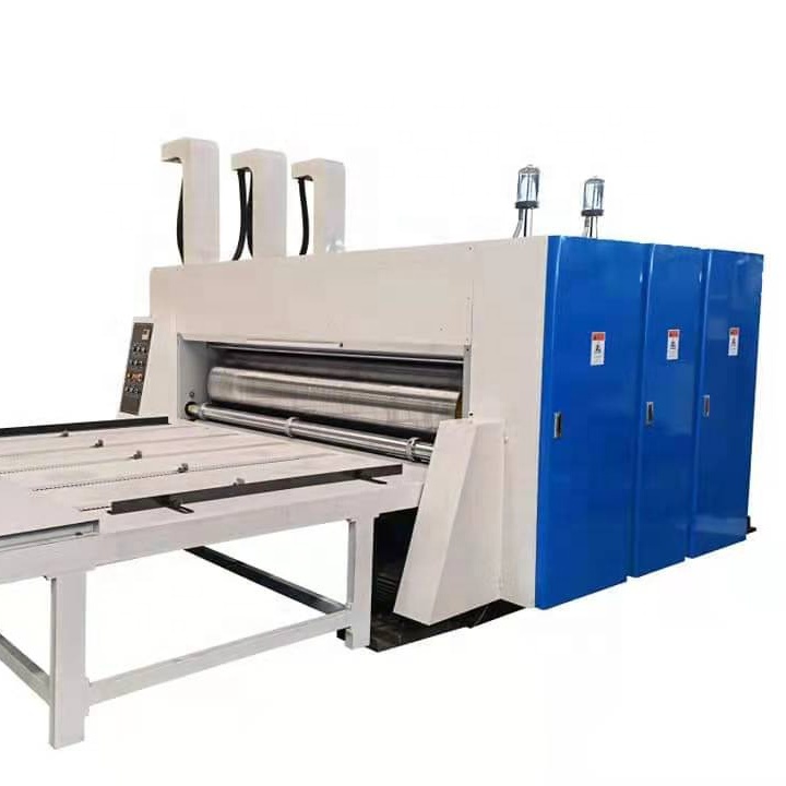pizza box flexo ink printing machine corrugated paper box printing slotting machine flexo printer slotter die-cutter machine