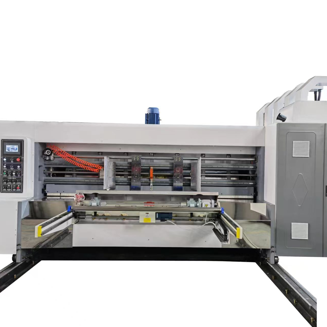 High Tech pizza box corrugated carton box making machine 4 color printing die cutting/slotting flexo printer slotter die-cutter machine