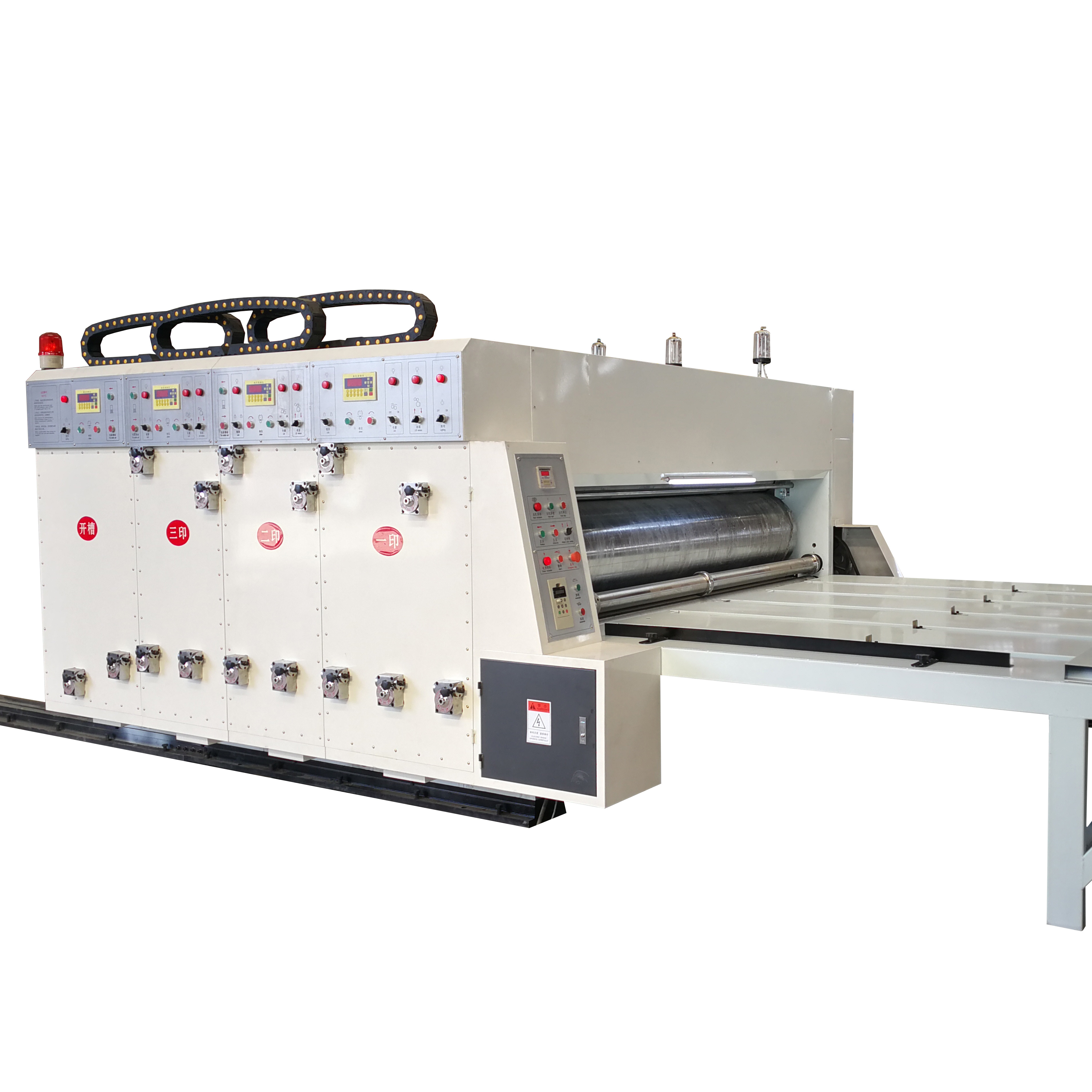 food box corrugated cardboard 2 color printing slotting machine paper box slotting machine price flexo printer slotter die-cutter machine