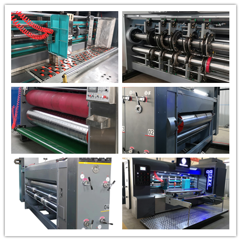 pizza box cardboard making machine  high speed carton box printing die cutting  with  folder  gluer  making machine in line