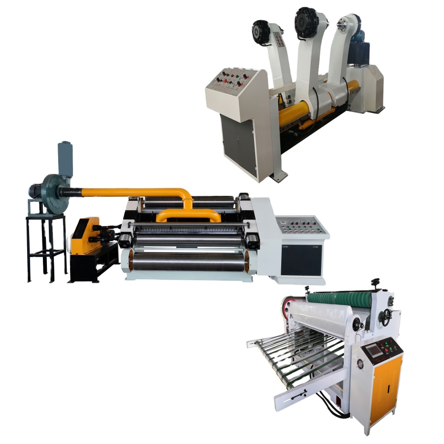 Single facer 2 layer 2 ply automatic corrugated paperboard making machine/double wall Carton Box production line 2 ply corrugated paperboard production line