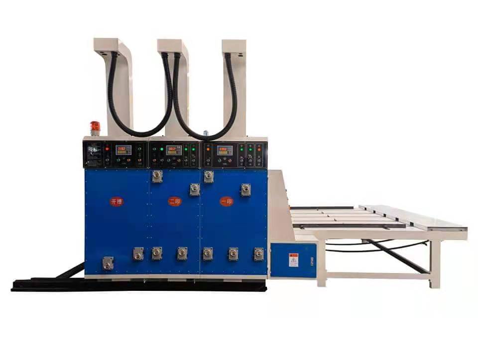fruit  box   corrugated  cardboard  2 color printing slotting machine   corrugated cardboard carton box making machine price