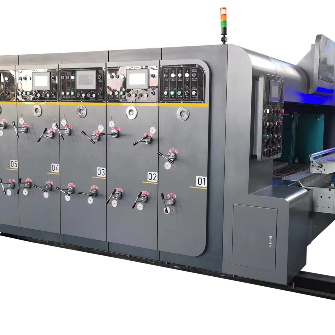 fully automatic corrugated box flexo printing slotting die cutting machine corrugated cardboard carton box making machine pr flexo printer slotter die-cutter machine