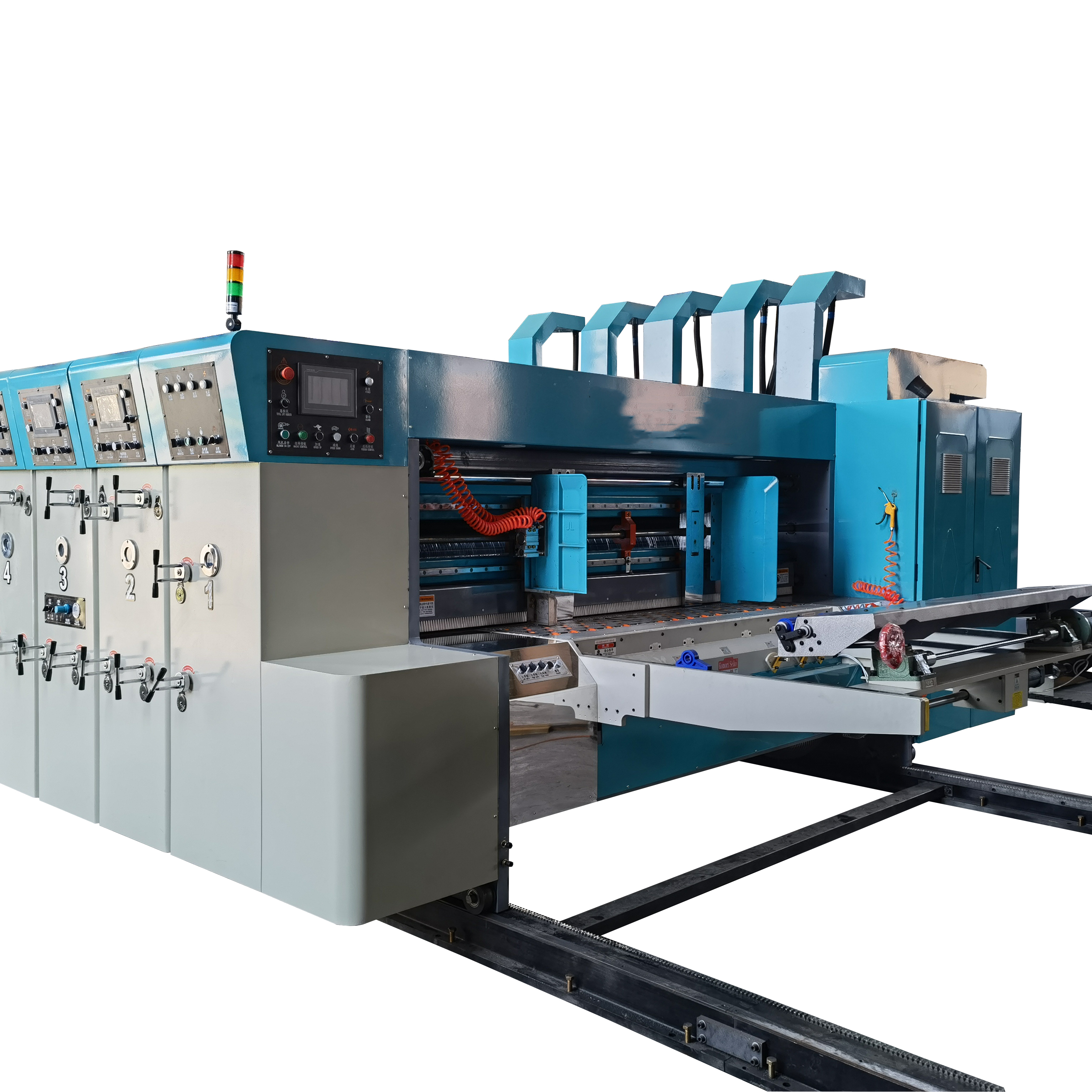 Automatic printing slotting die cutting machine for corrugated paperboard pizza box making machine flexo printer slotter die-cutter machine