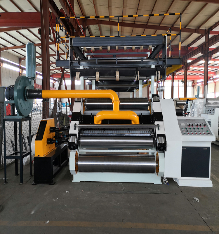 corrugated cardboard fingerless type single facer machine for carton box / double layer production line machine