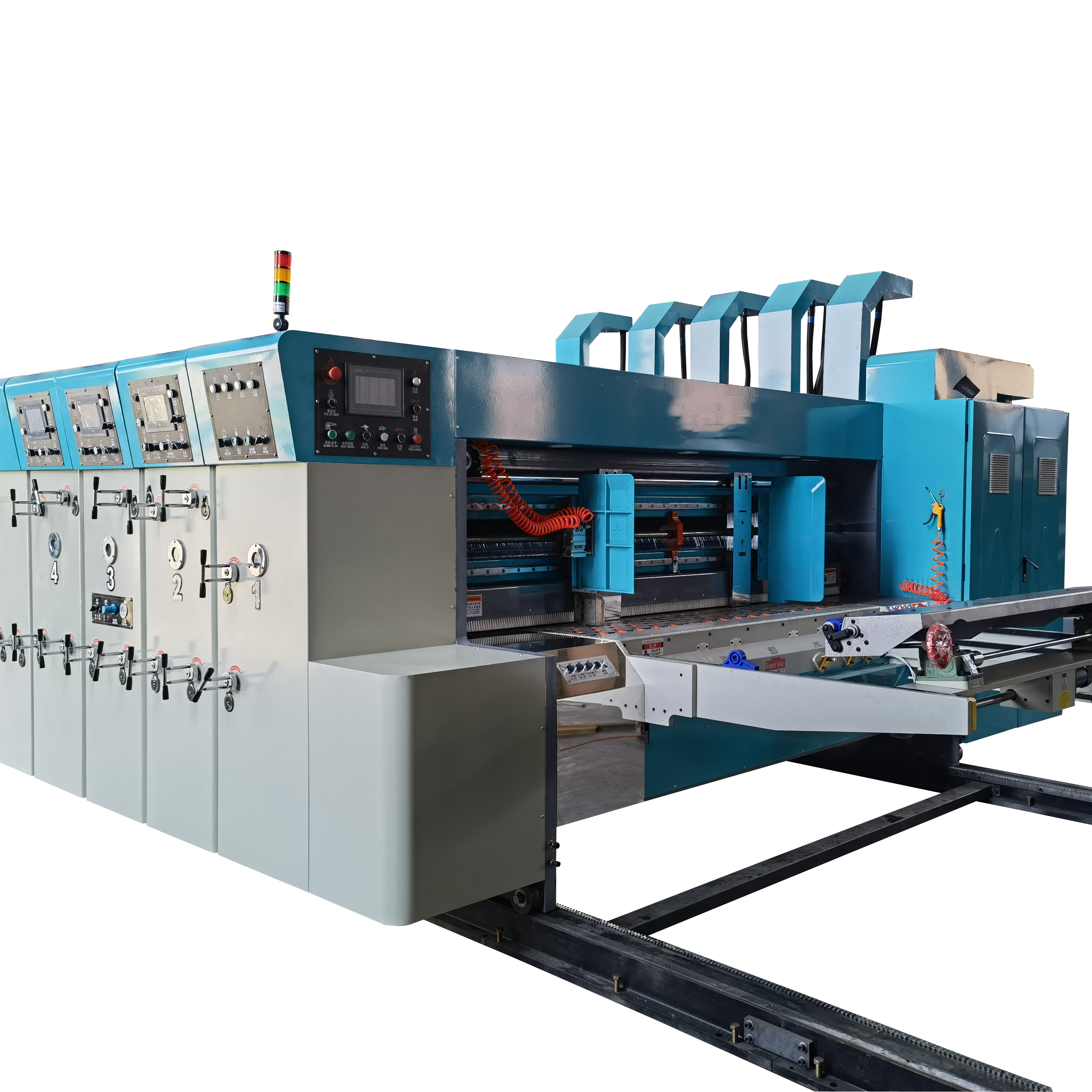 fully automatic corrugated box edge feed automatic carton flexo printing machine flexo printer slotter die-cutter machine