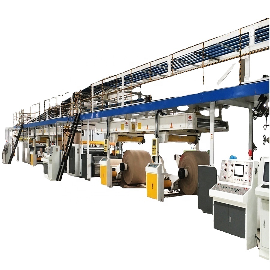 2022 hot sale corrugated cardboard making machine factory sale 3/5/7 ply corrugated board production line