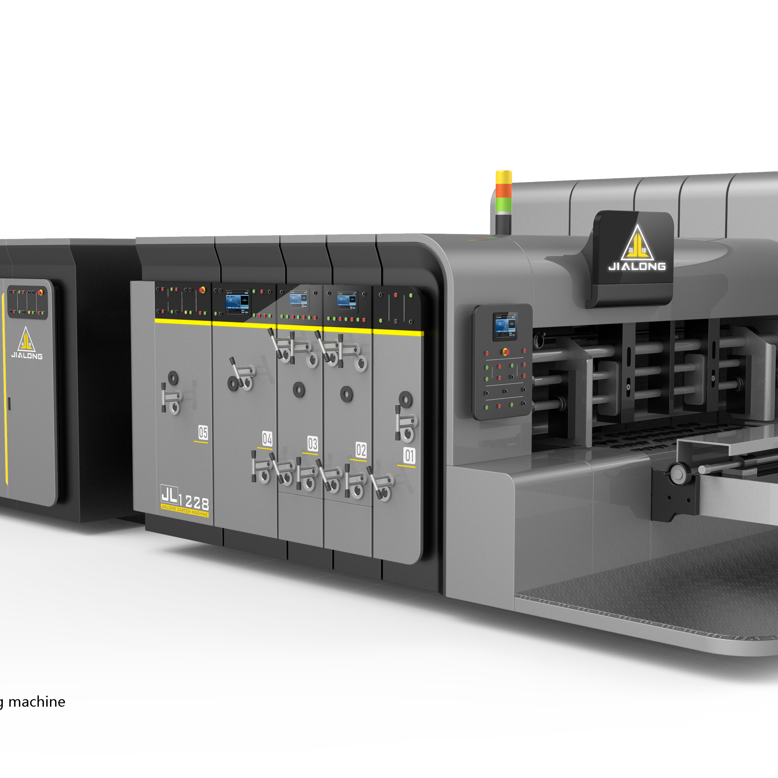 high speed carton box printing die cutting with folder gluer making machine flexo printer slotter die-cutter machine