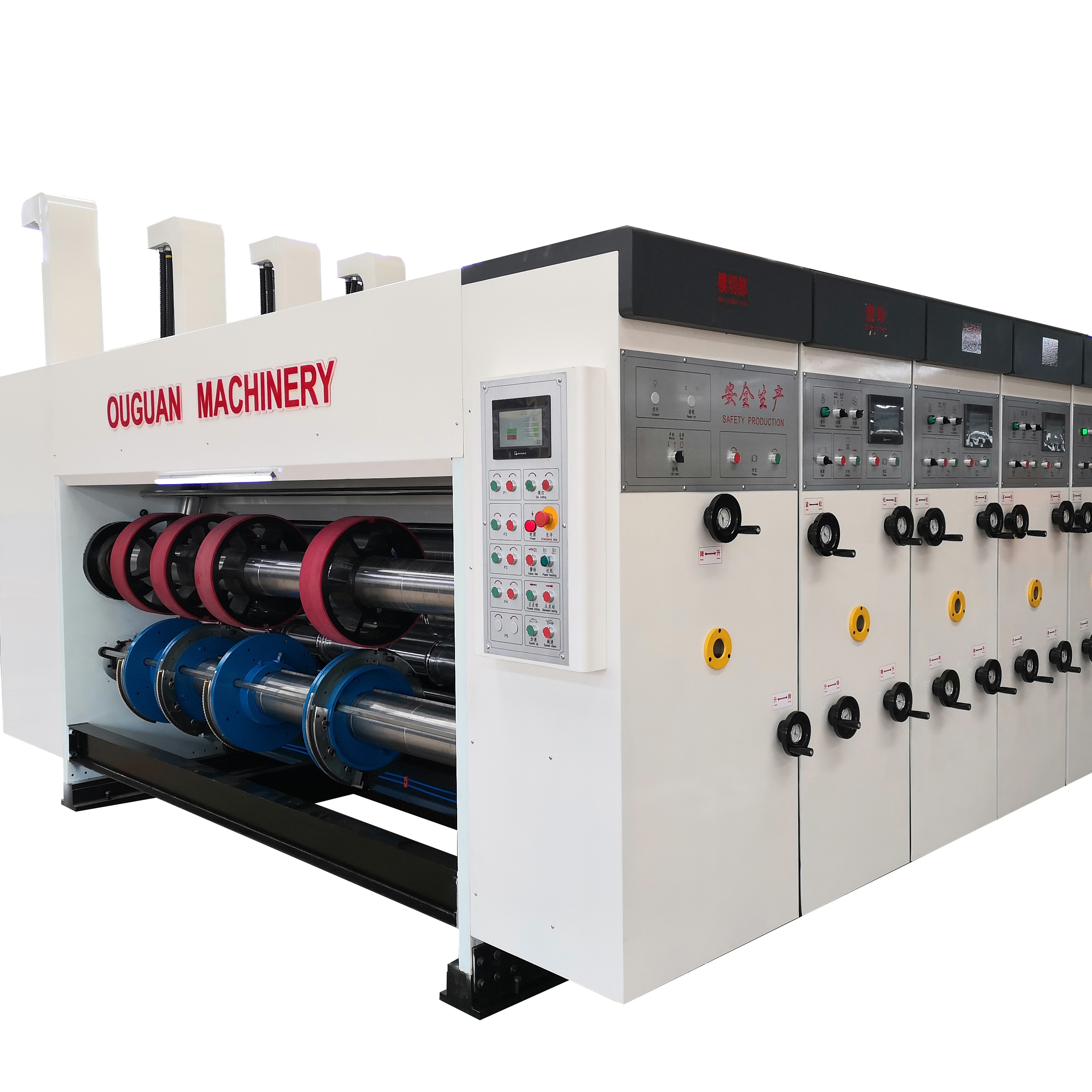 Food packaging printers pizza box making printing die cutting machine flexo printer slotter die-cutter machine