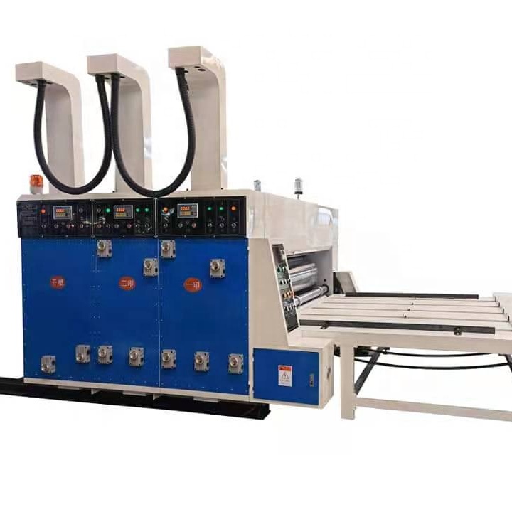 Automatic chain feeding double/ single/ three/four color flexo printer slotter machine flexo printer slotter die-cutter machine
