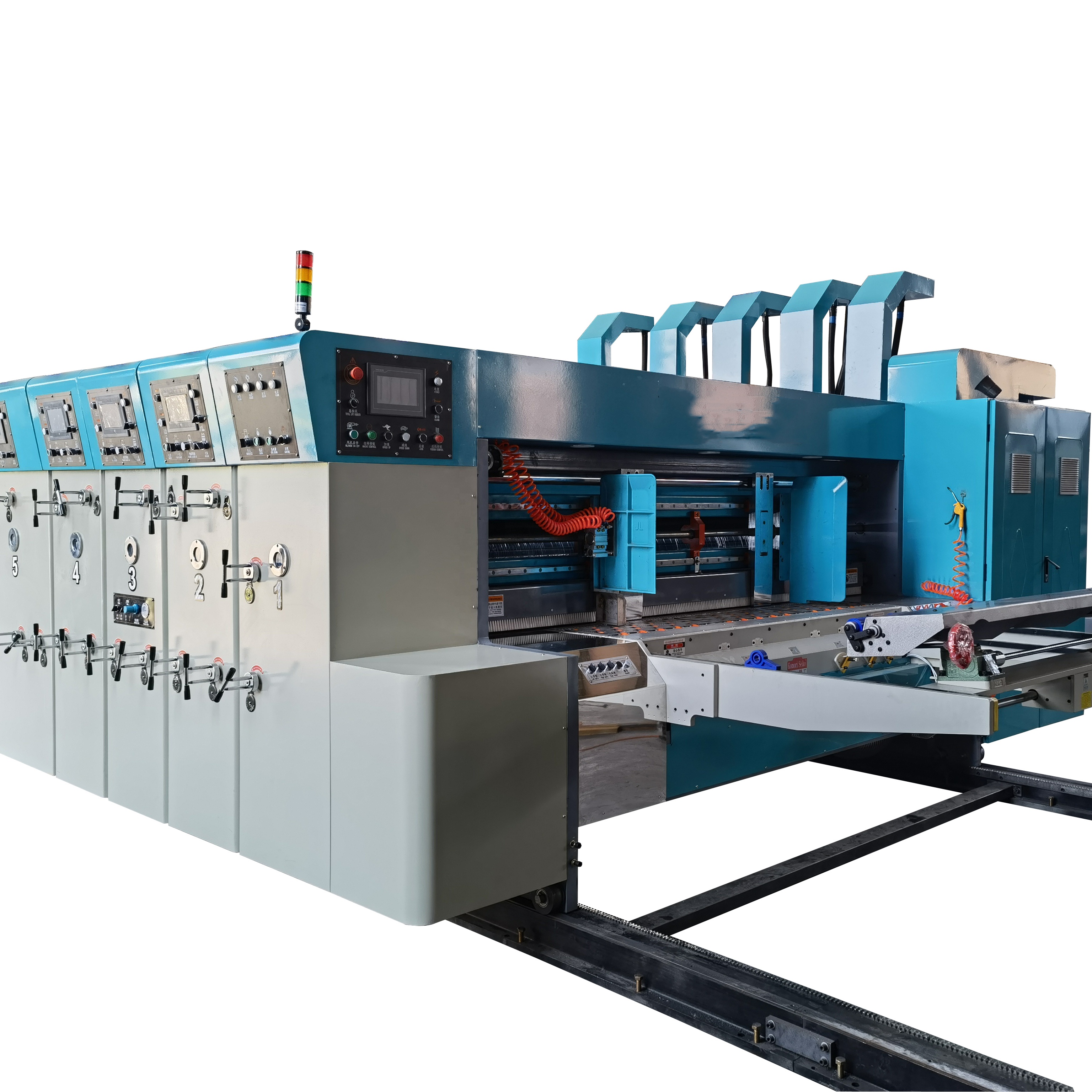 Corrugated box automatic flexo printer slotter die cutter machine / carton box packing machine flexo printer slotter die-cutter machine