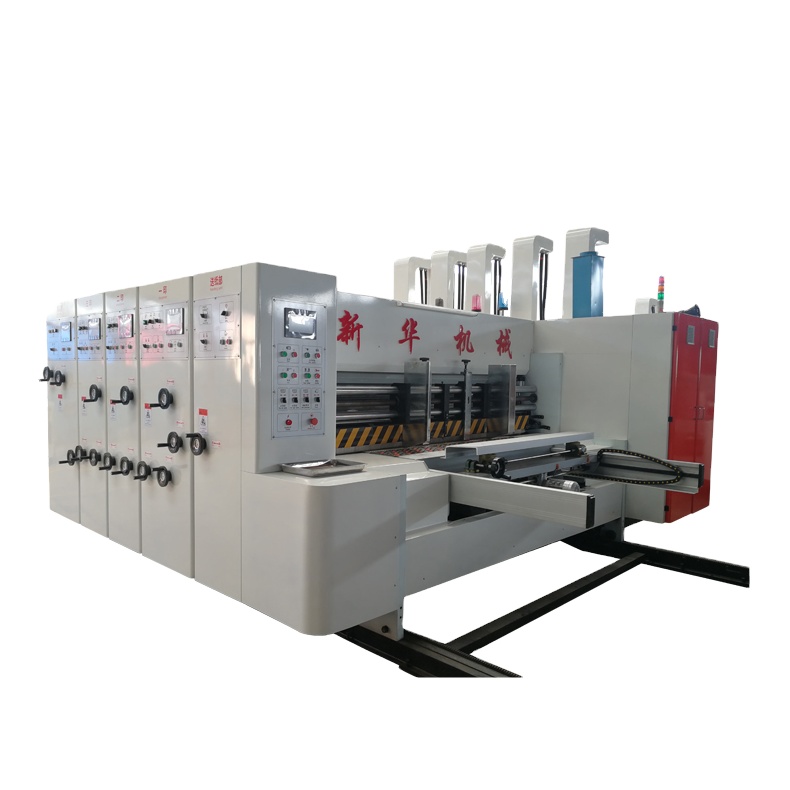 automatic printing press flexo printer slotter rotary die cutter corrugated carton box making machine chain feeding flexo printer slotter die-cutter