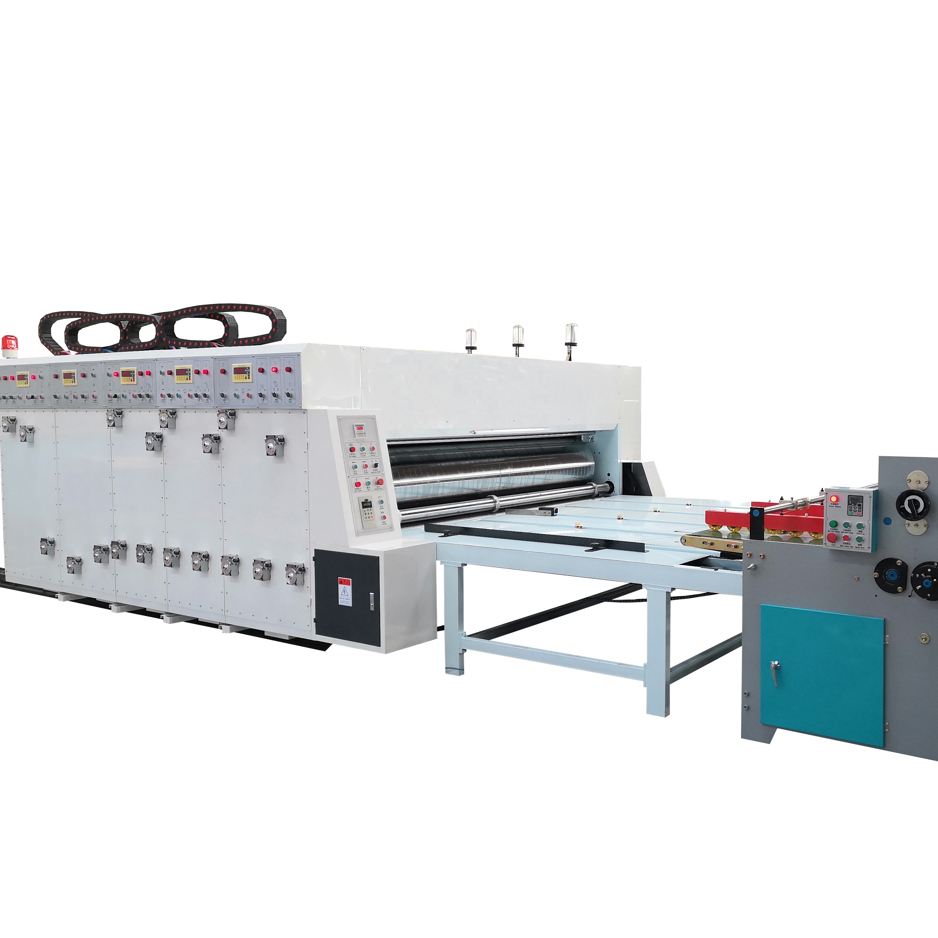 sem-automatic fruit box corrugated cardboard 2 color printing slotting machine Corrugated box Making Machine flexo printer slotter die-cutter machine