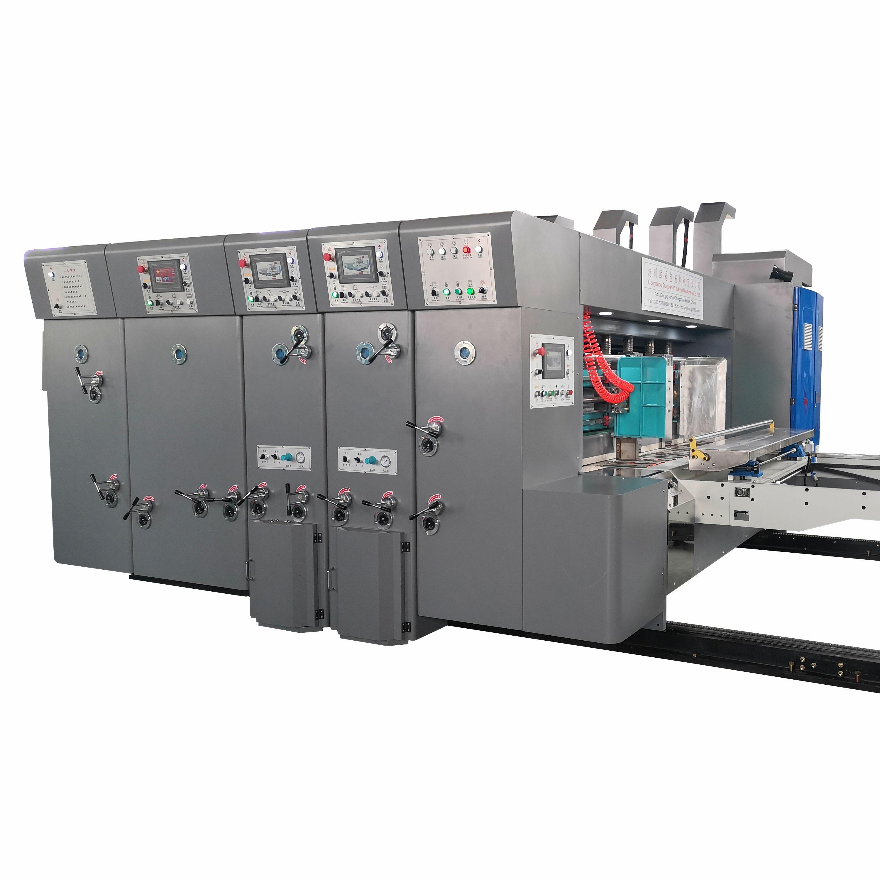 Corrugated box flexo printing machine printing slotting with die cutting machine flexo printer slotter die-cutter machine