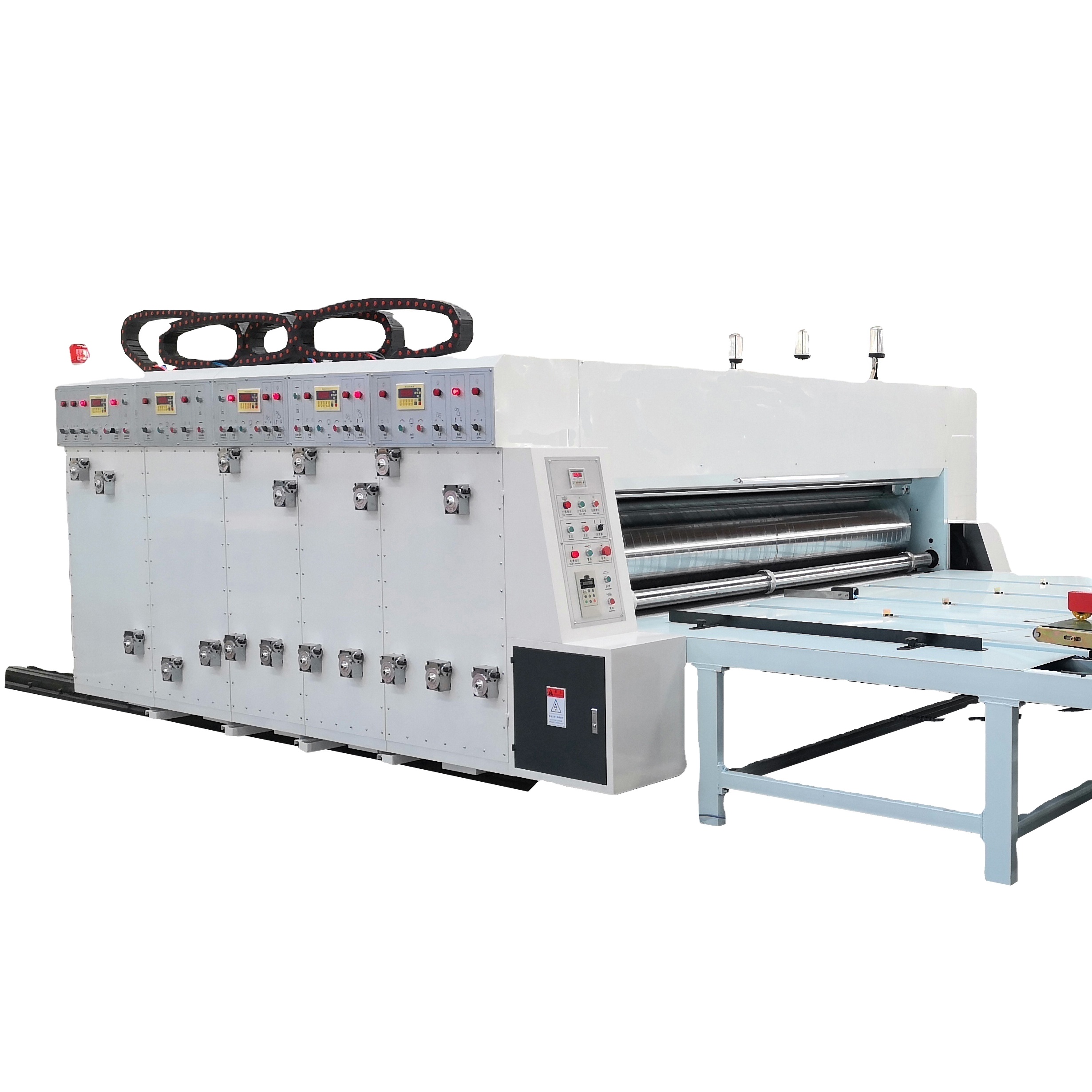 Chain feeding pizza box making machine corrugated cardboard making machine flexo printer slotter die-cutter machine