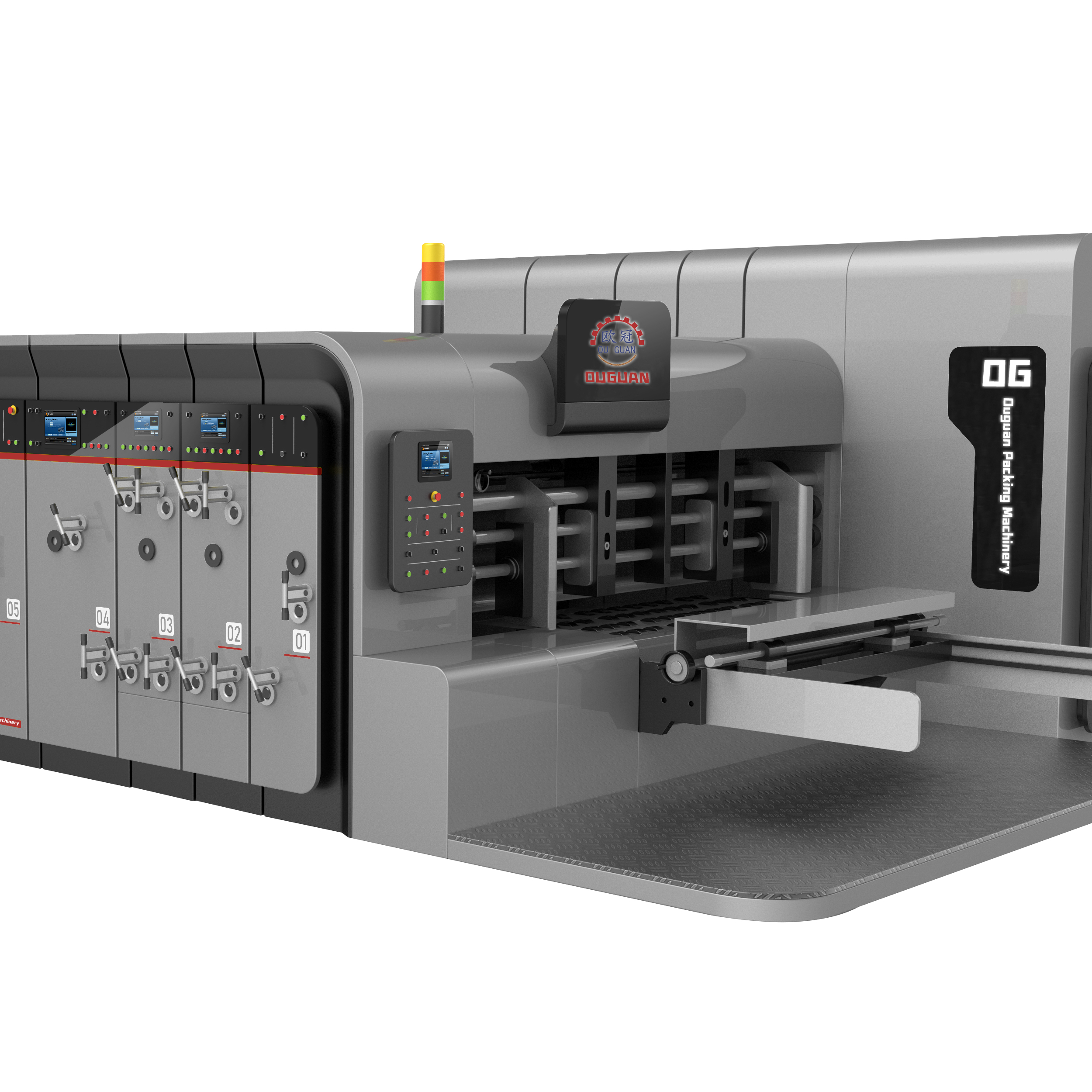 automatic corrugated box making machine high speed printing die cutting with folder gluer flexo printer slotter die-cutter machine