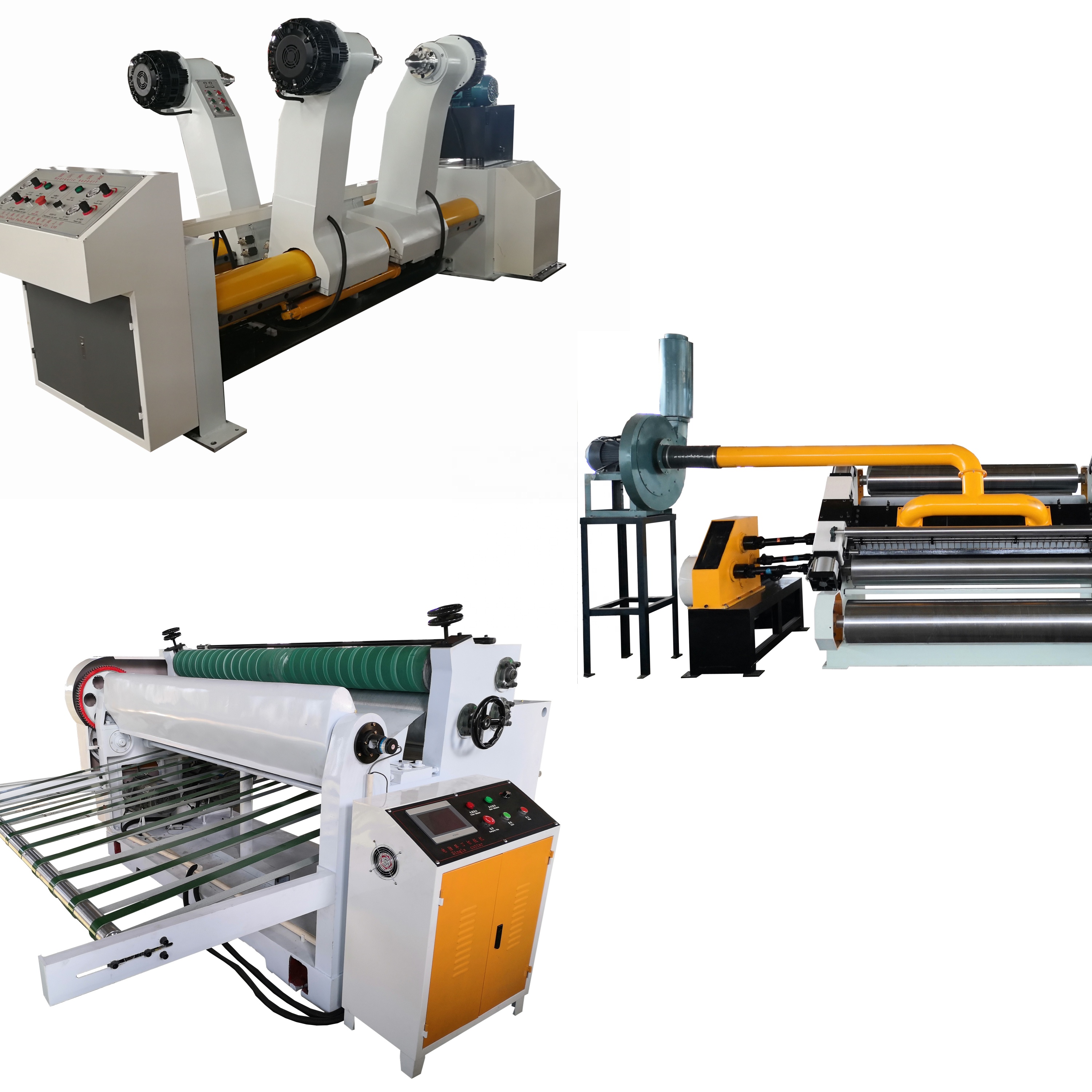 Factory price fingerless Vacuum adsorption single facer corrugated machine / single facer for sale 2 ply corrugated paperboard production line