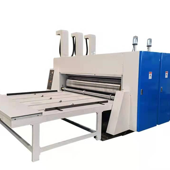Carton Box Printing Machine Semi Automatic Chain Feeder Flexo2 Color Printing machine flexo printer slotter die-cutter machine