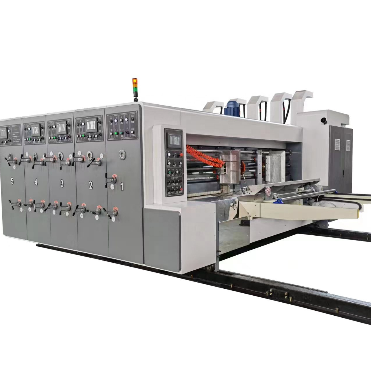 OuGuan Full Automatic high Speed flexo printer slotter die cutting Carton box printing machinery flexo printer slotter die-cutter machine