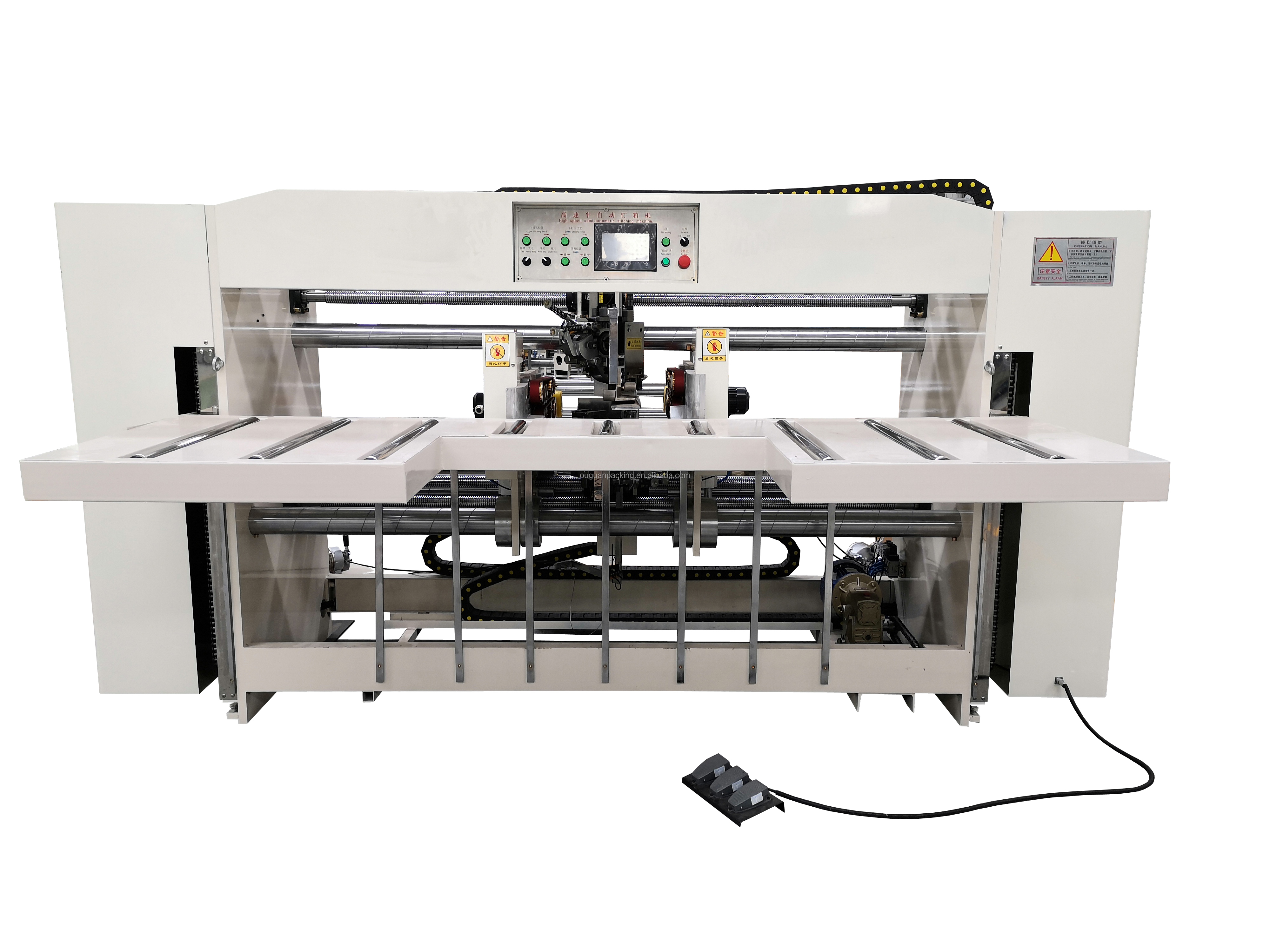 semi-automatic carton box  stitcher packaging   manufacturing  machine