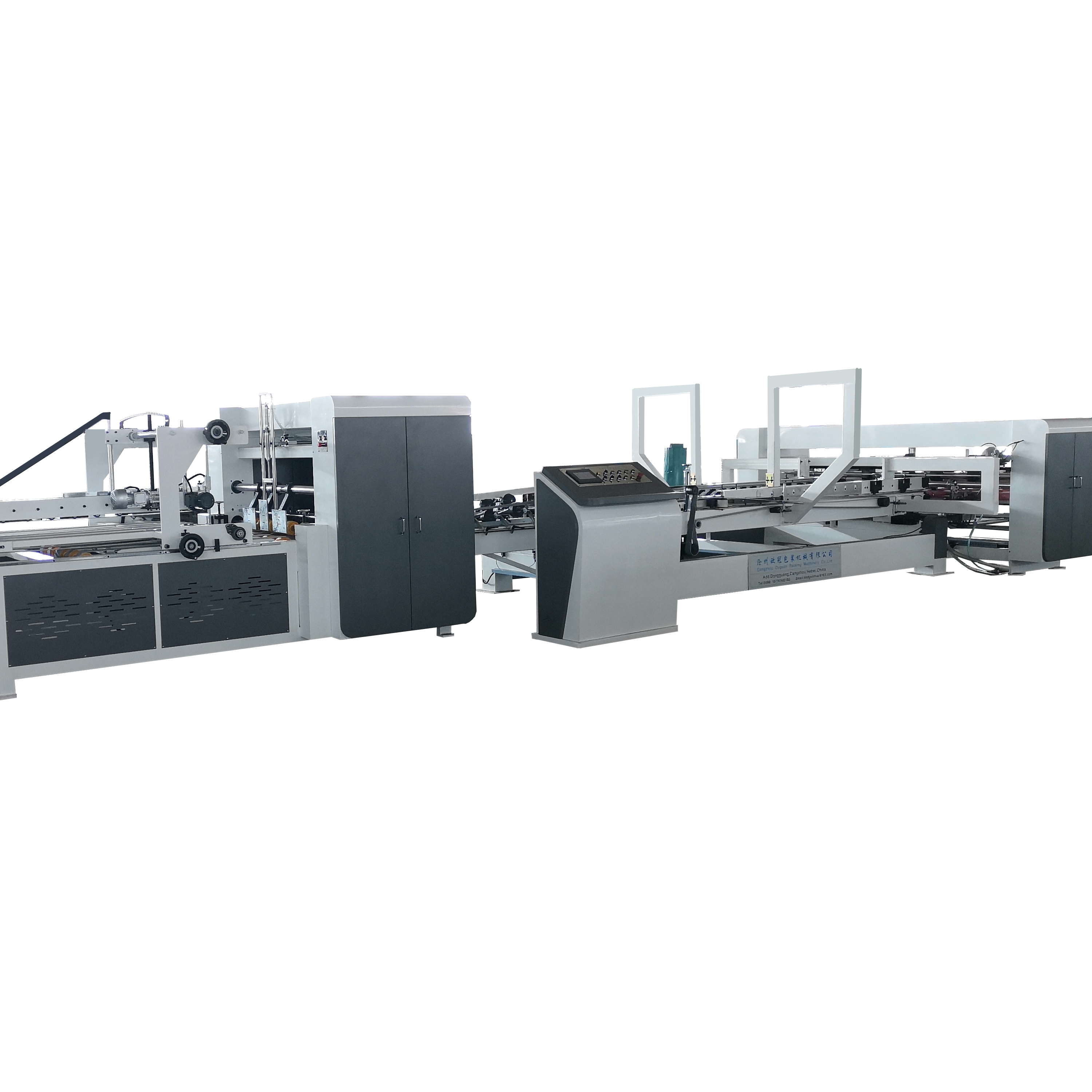 Automatic corrugated cardboard box folder gluer carton box making machine folder gluer machine