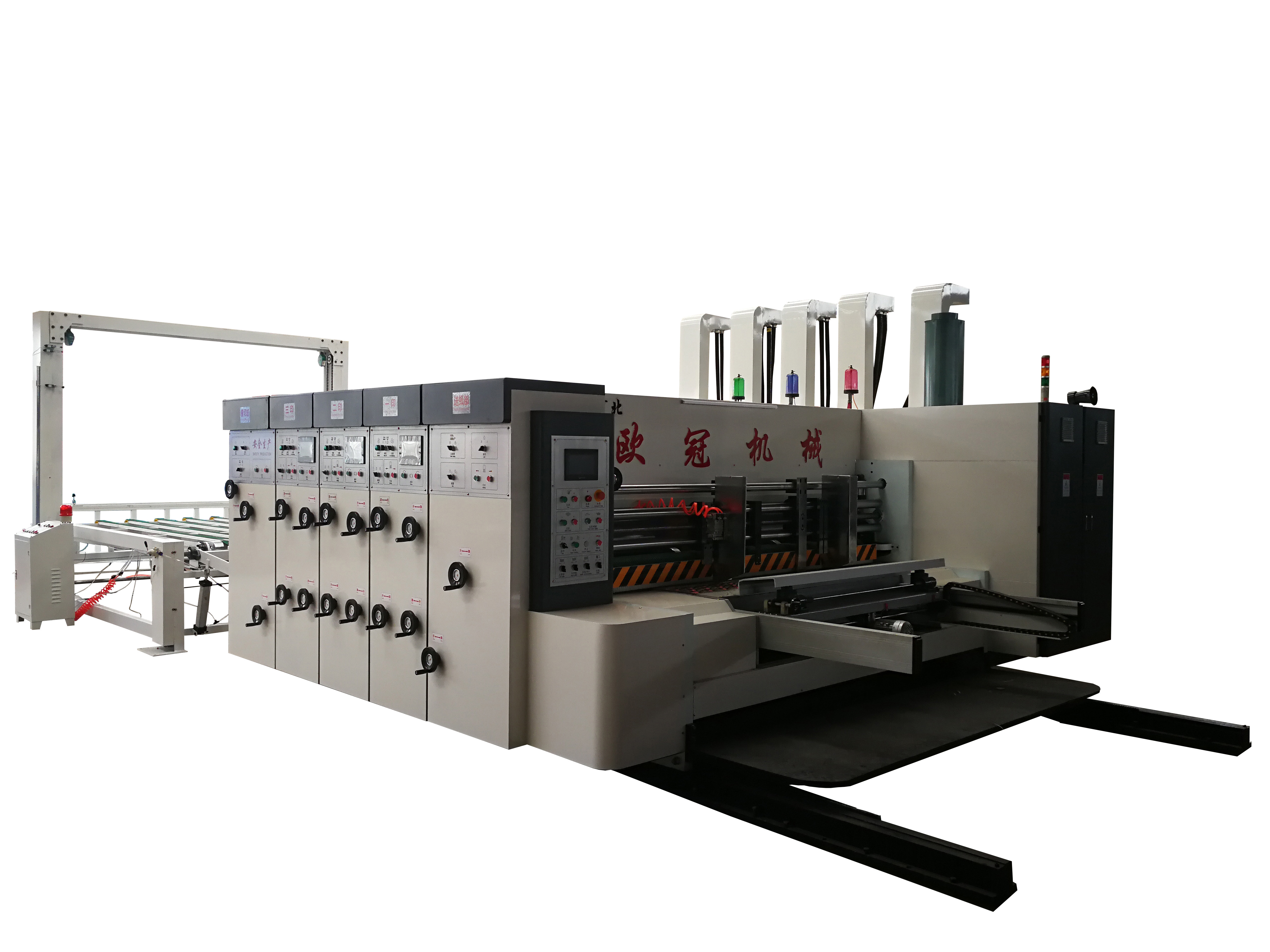 manufacturer automatic 4 colors corrugated cardboard slotting die cutting machine