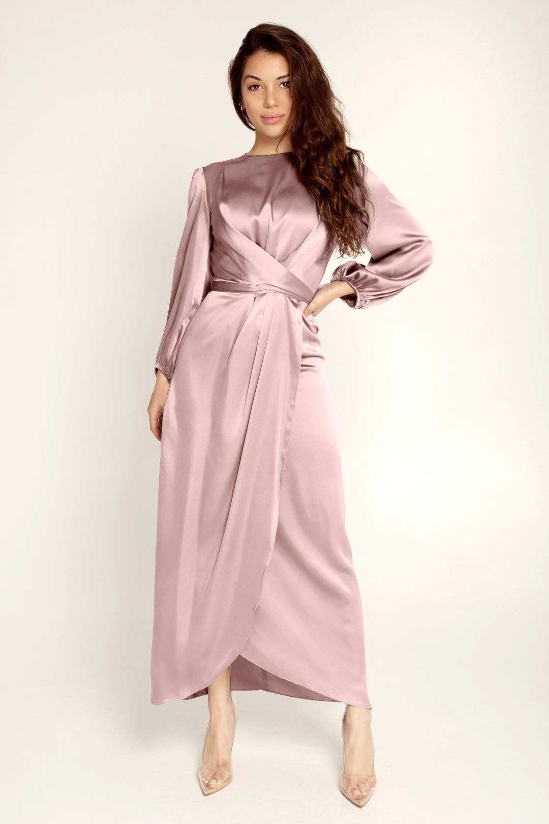 2020 Satin fashion Islamic Clothing Dubai India American Satin Elegant Muslim Maxi dress  islamic clothing wholesale
