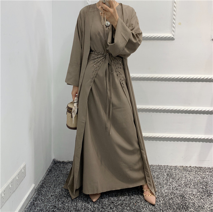Modest Wear Islamic Clothes 3 Pieces Sets Islamic Dress Muslim Women Dress with Stones