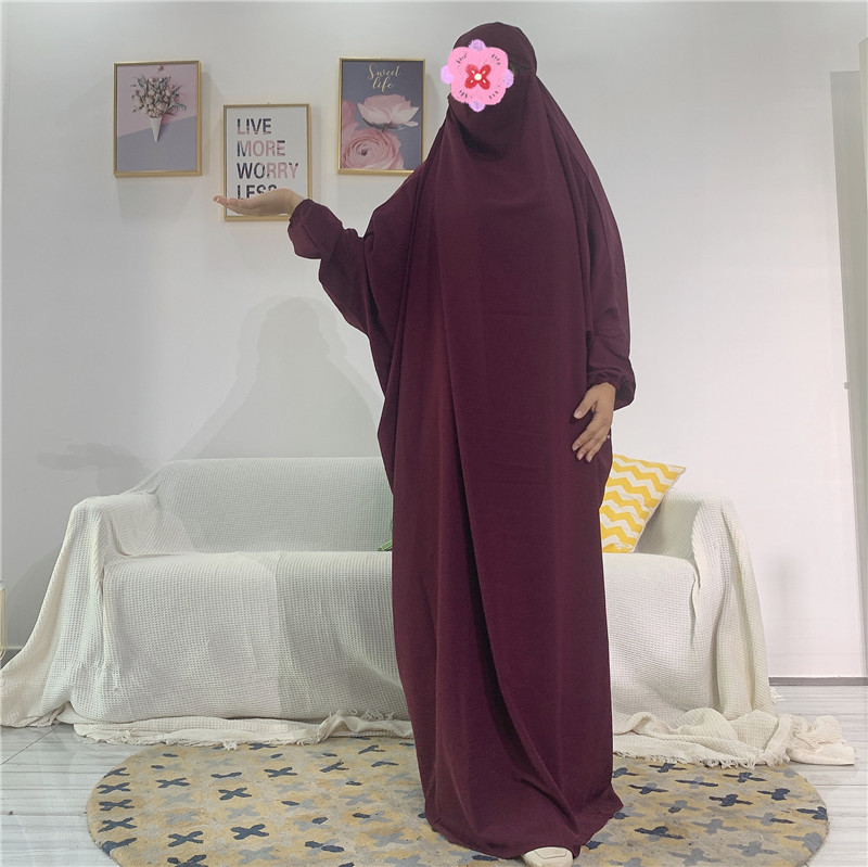 Muslim Prayer Abaya  with hijab Islamic Prayer abaya dress  Jilaba Muslim islamic dress wholesale