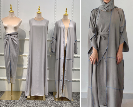 New Design Islamic Clothing Sleeveless Top and Pants and Cardigan Abaya 3 Pieces Sets for Muslim Women