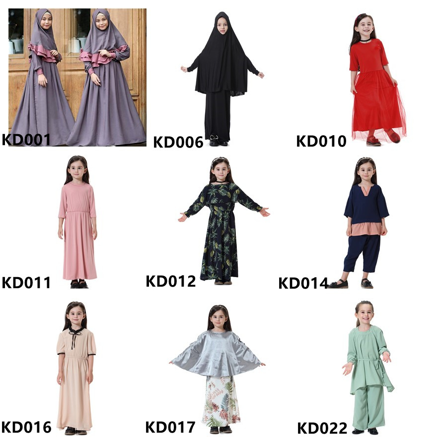 India & Pakistan Clothing Beautiful Muslim Clothing for Girls Pray Abaya for Muslim Kids