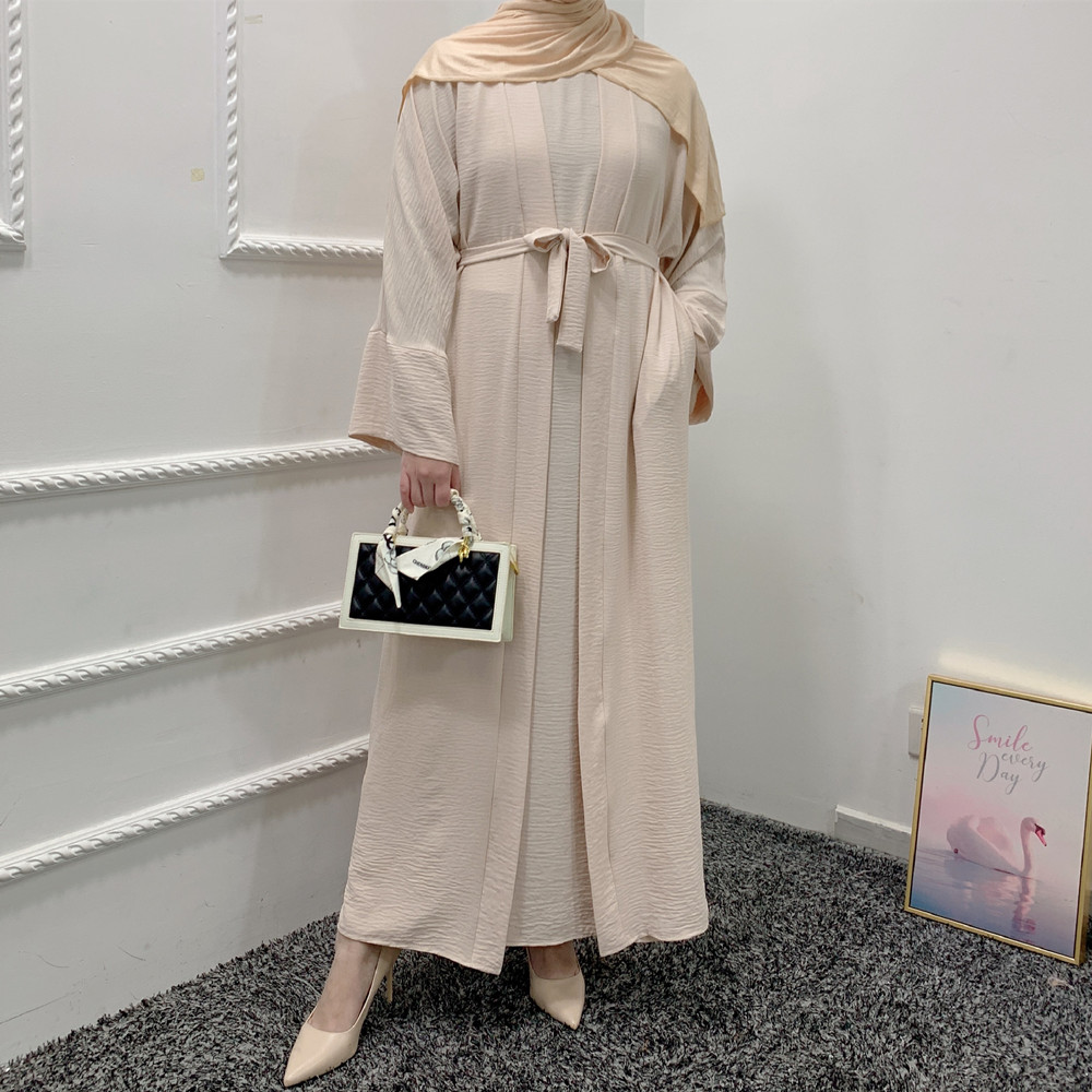Modest Casual Suits Islamic Clothes Fashionable Women Lined Skirts+Tops 2pcs Office Suits Islamic Dress