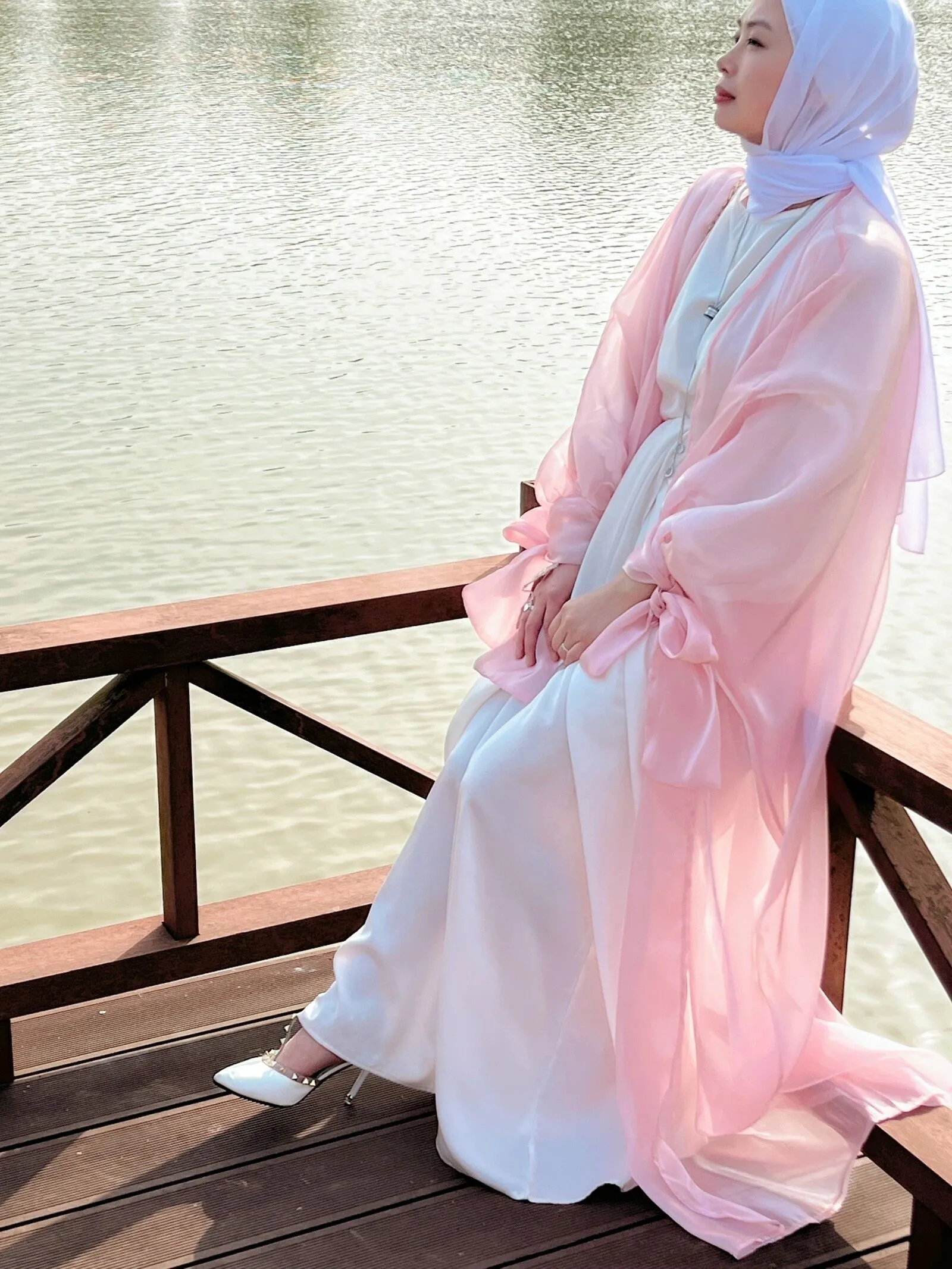 Loriya - 2022 New Design Elegant Fashionable Turkish Translucent Open Front  Abaya Women Muslim Dress 2022 New Fashion